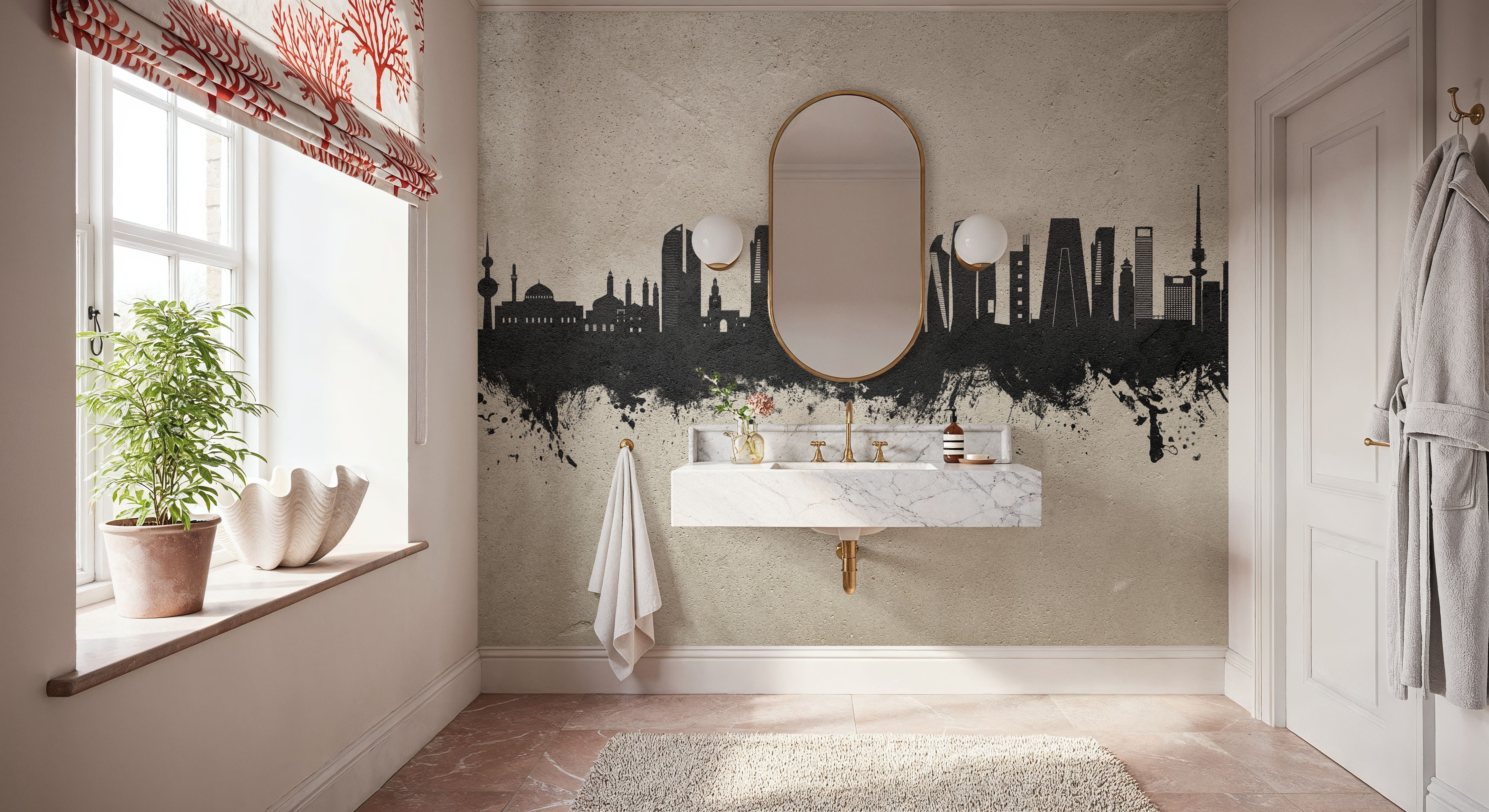 Kuwait City Skyline Concrete, Wallpaper