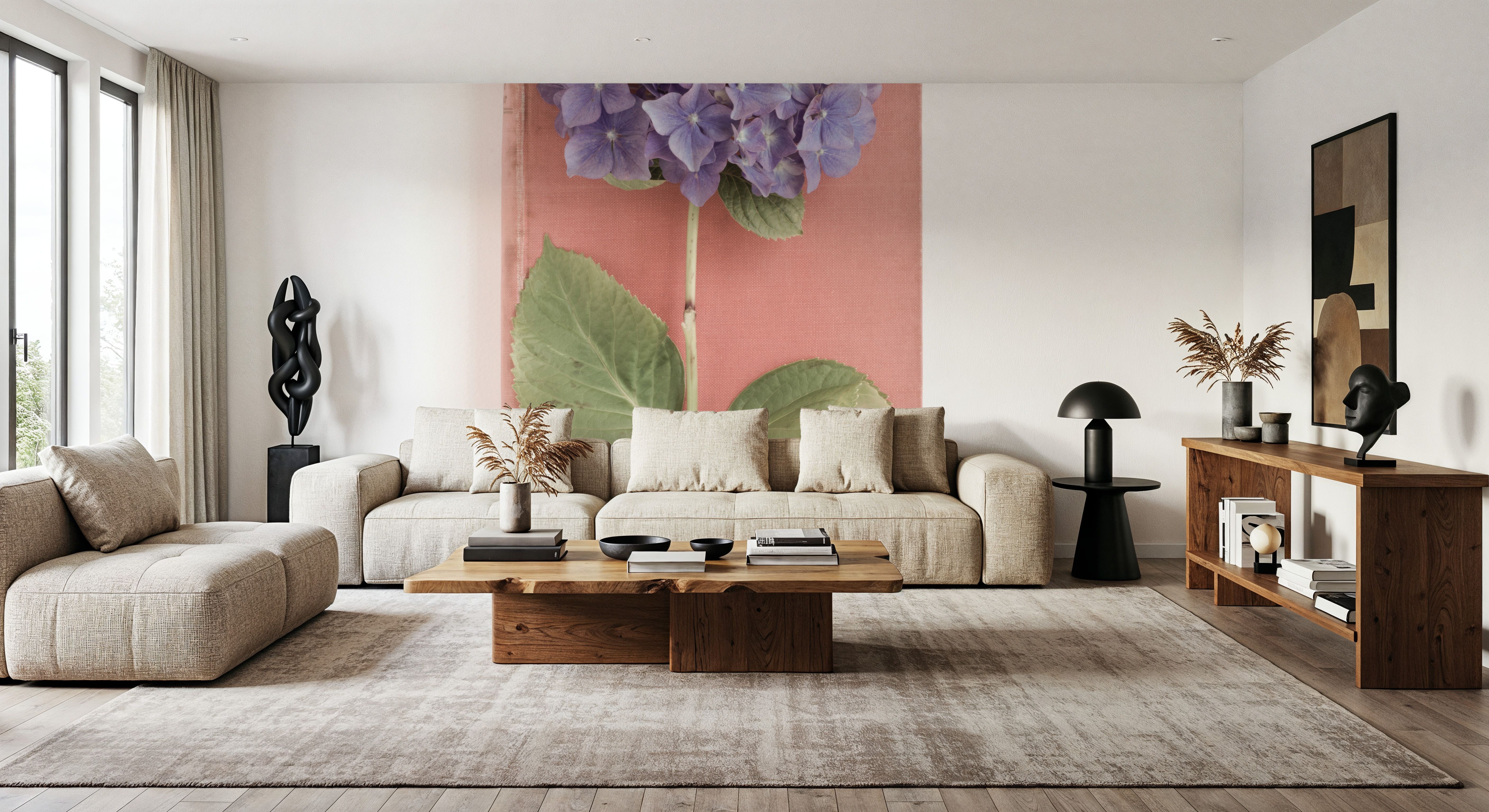 Purple Hydrangea on Book, Wallpaper