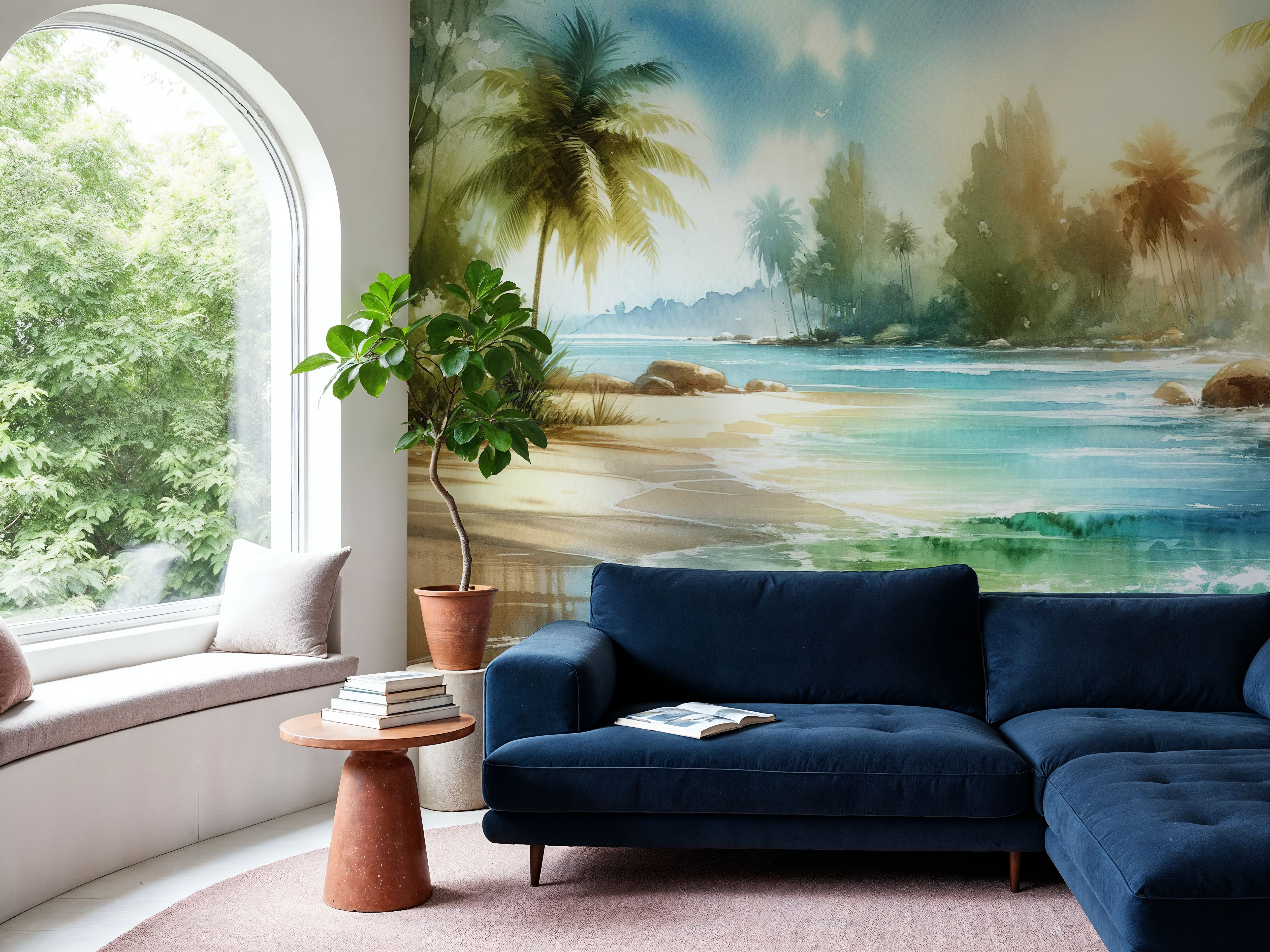 Sunlit Tropical Beach