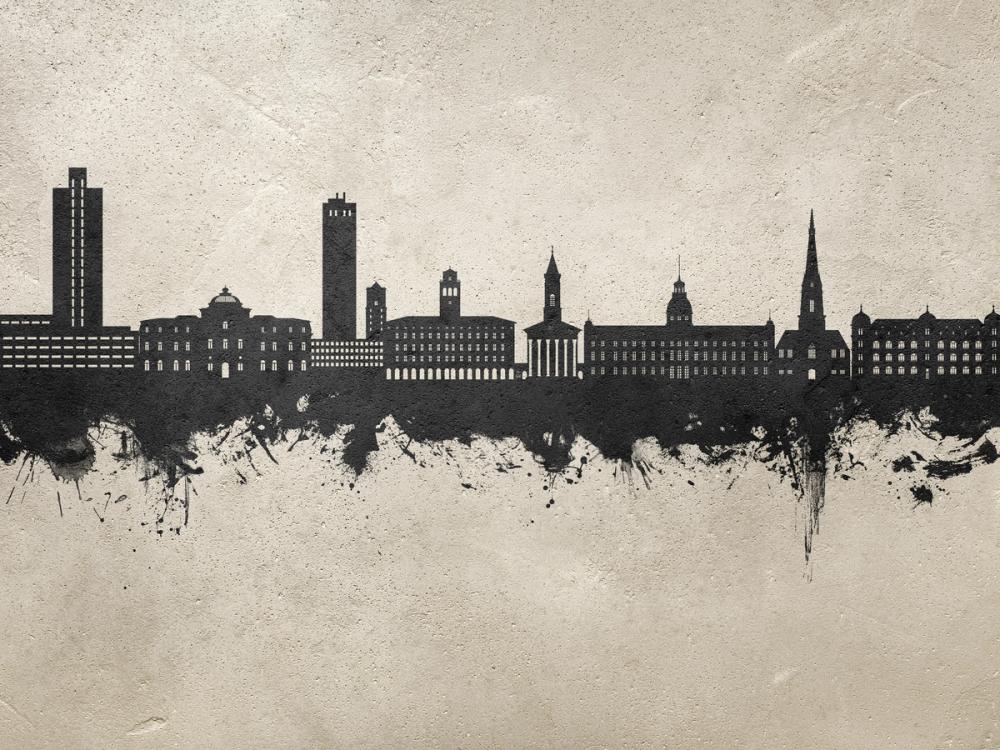 Karlsruhe Germany Skyline Concrete