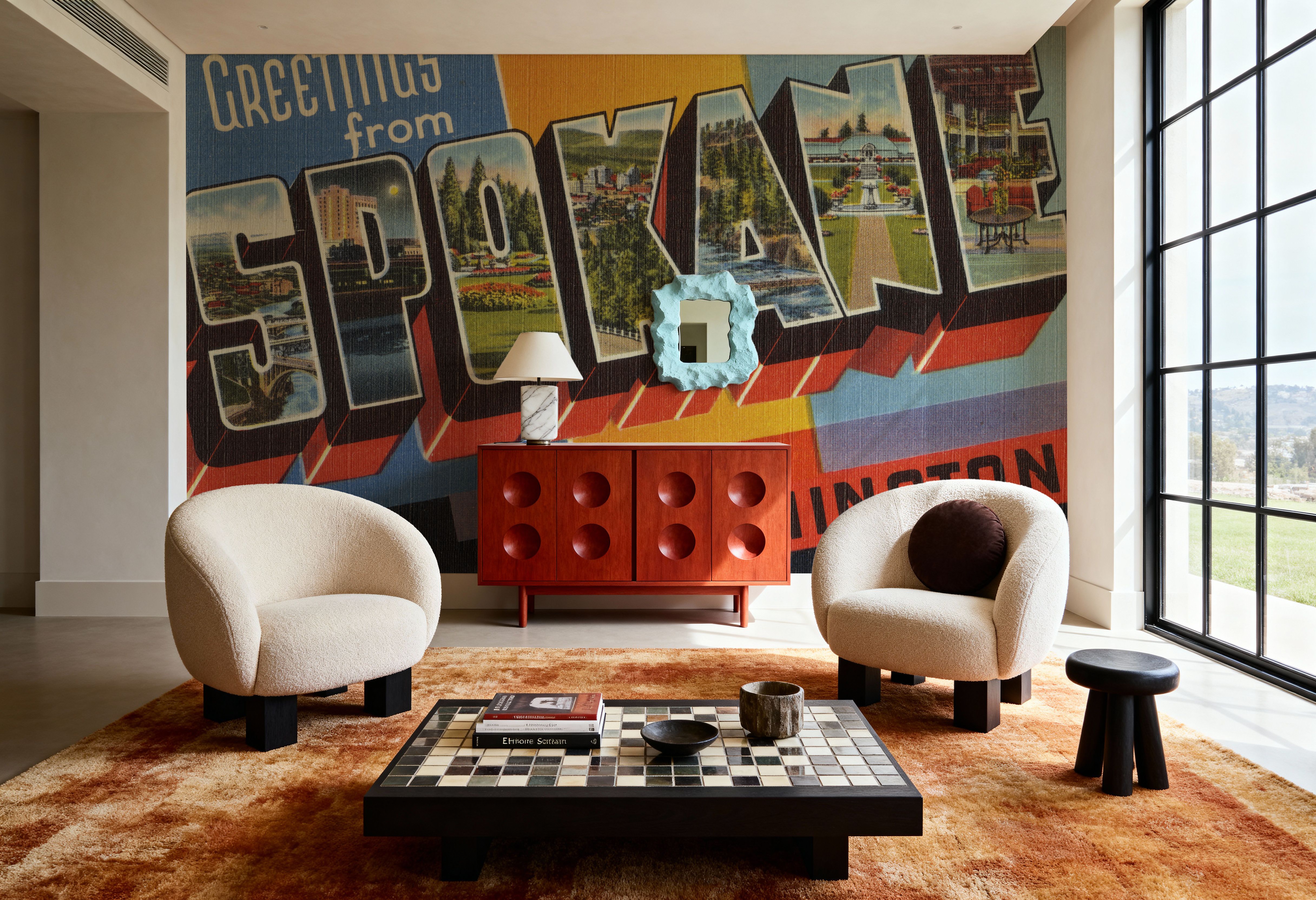 Greetings from Spokane - Screenprint Postcard