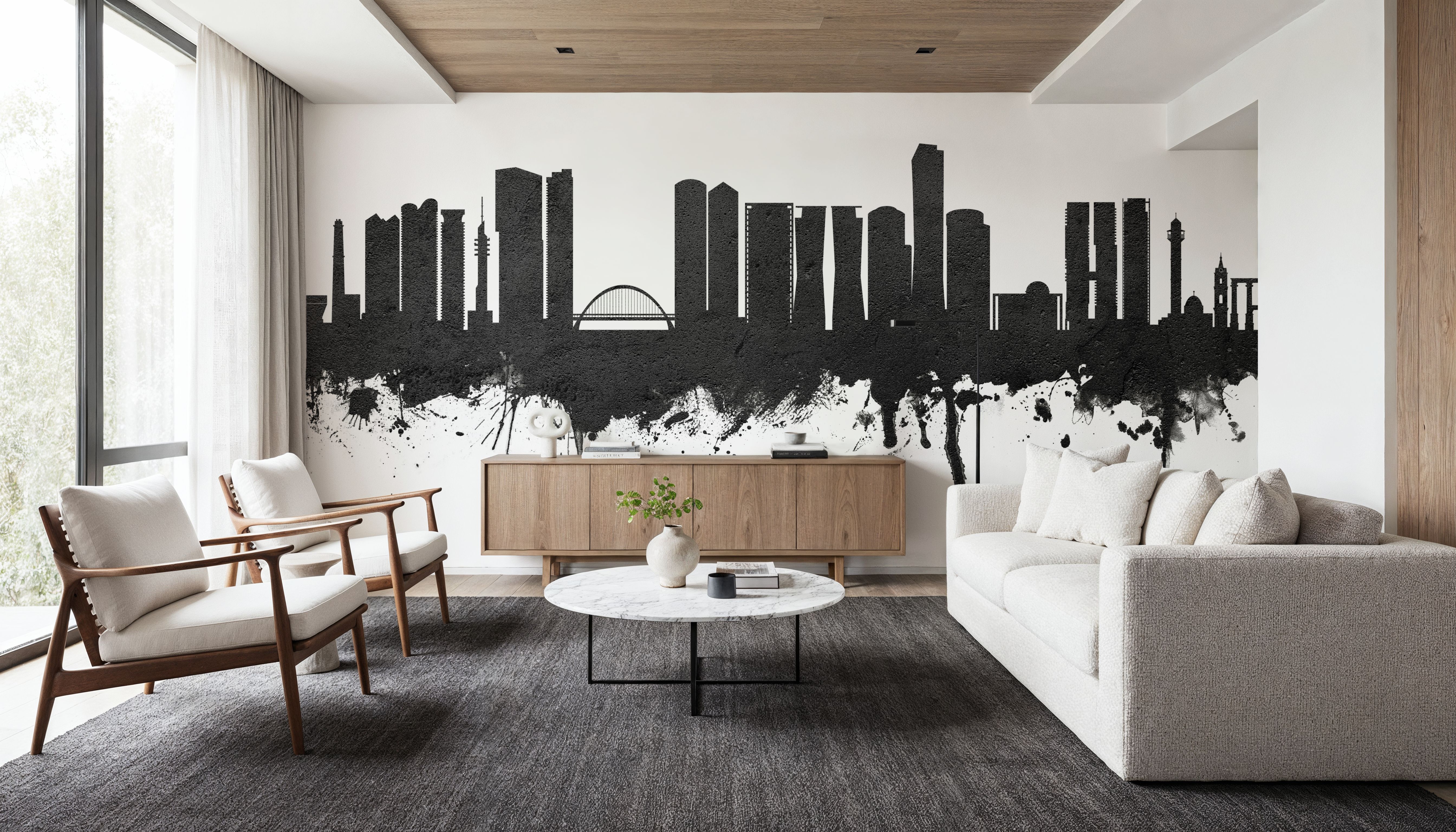 Tel Aviv Skyline Black & White, Carte da parati