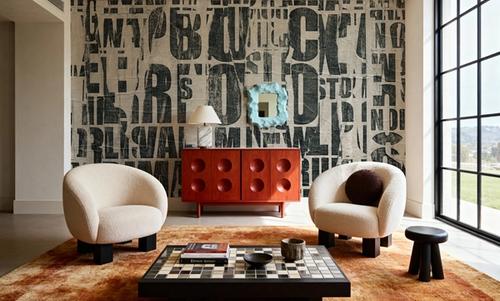 Letterpress Vintage Newspaper Collage, Black