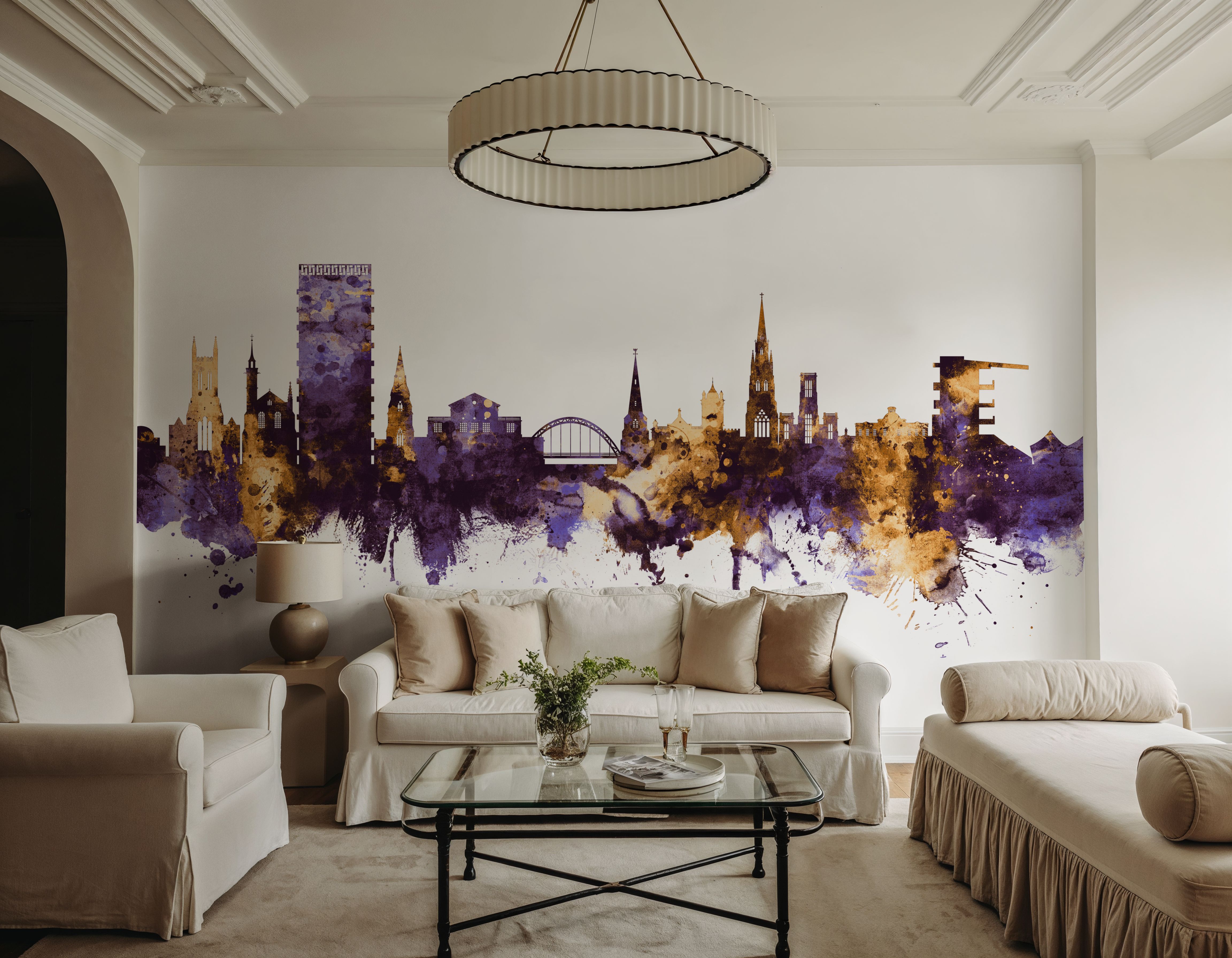 Cheltenham England Skyline Purple & Gold