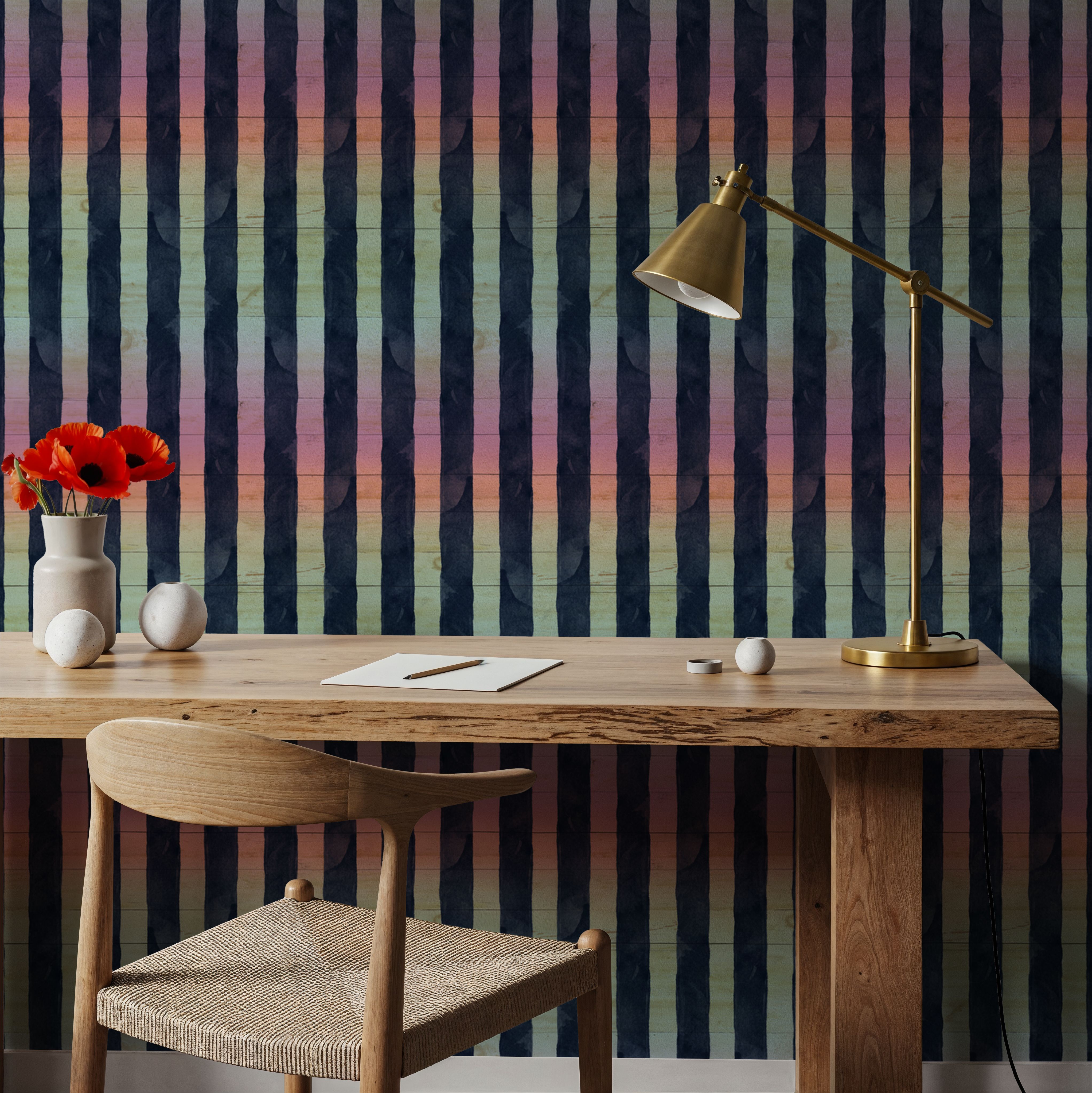 Mystical Neon Stripes, Wallpaper