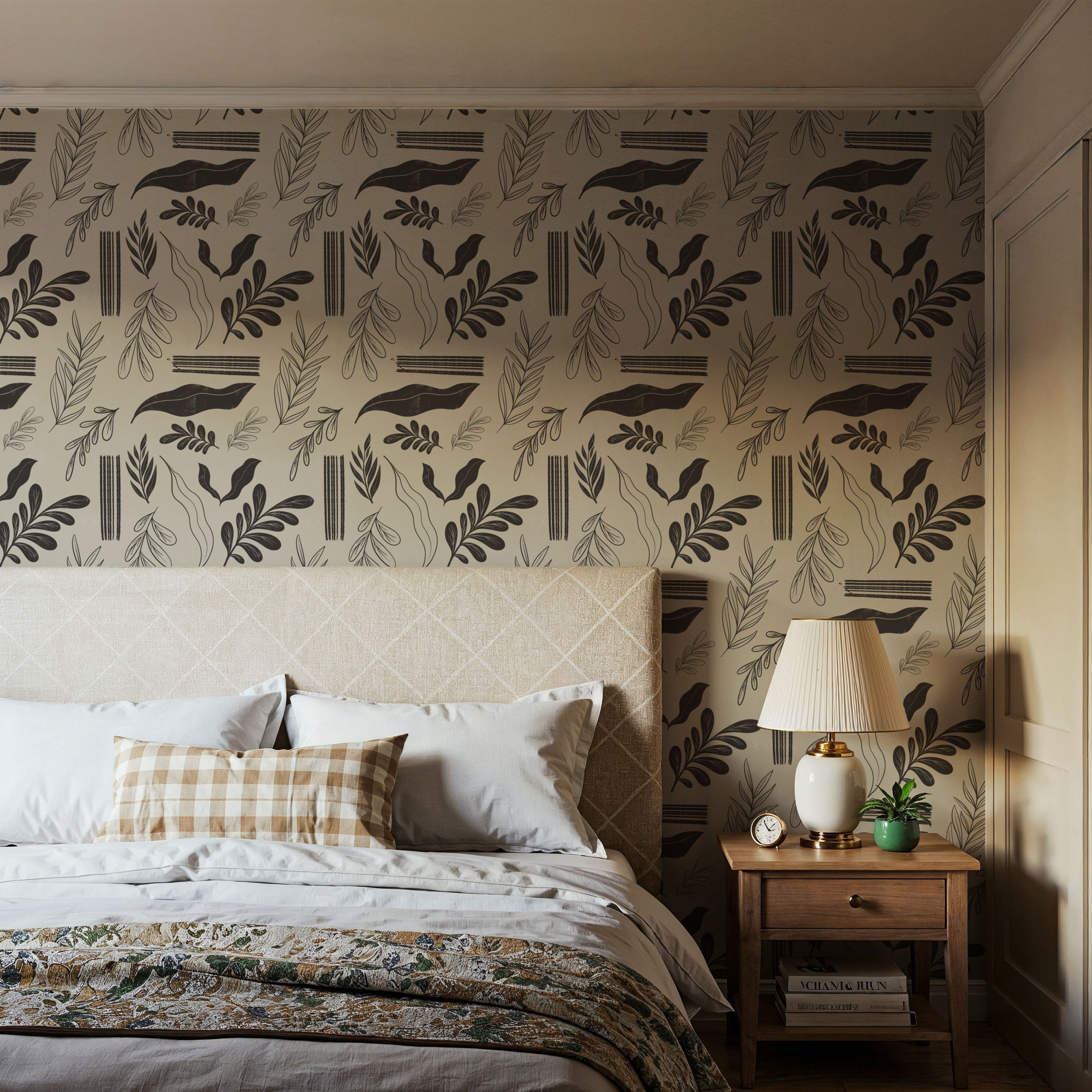 Autumn Leaves Dark Gray