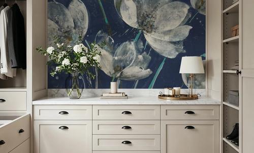 Midnight Garden with Light Blue
