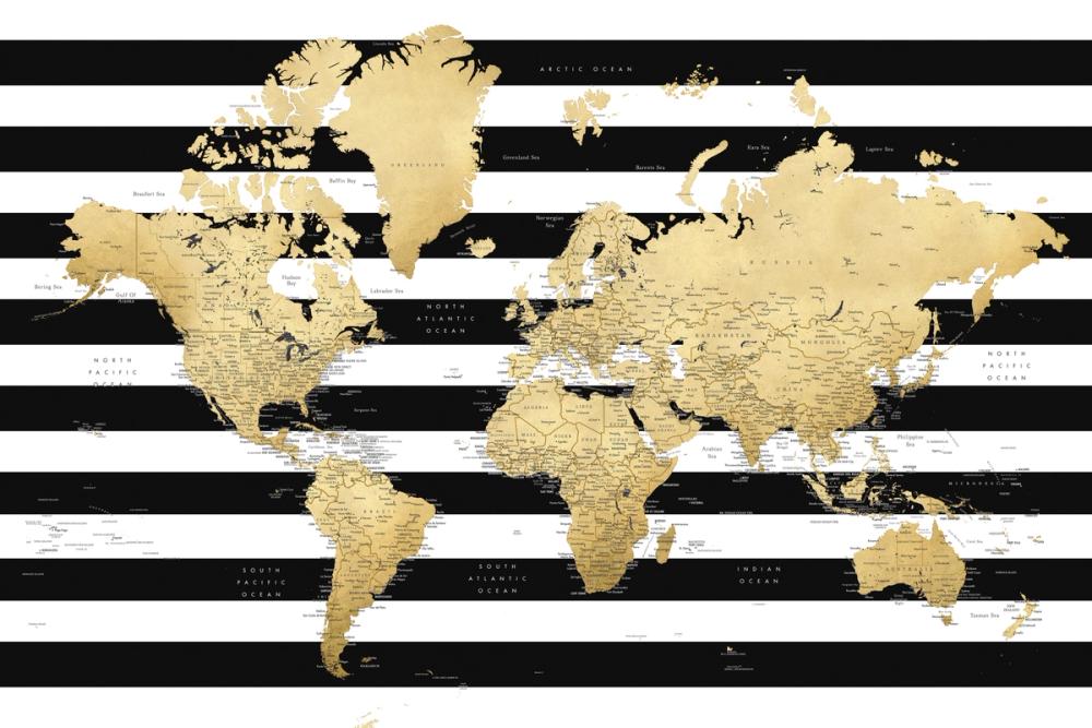 World Map Cities - Harper