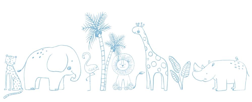 Calm & Cute Baby Animals, Blue