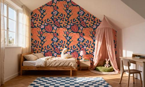 Otomi Cool Tigers, Orange & Navy