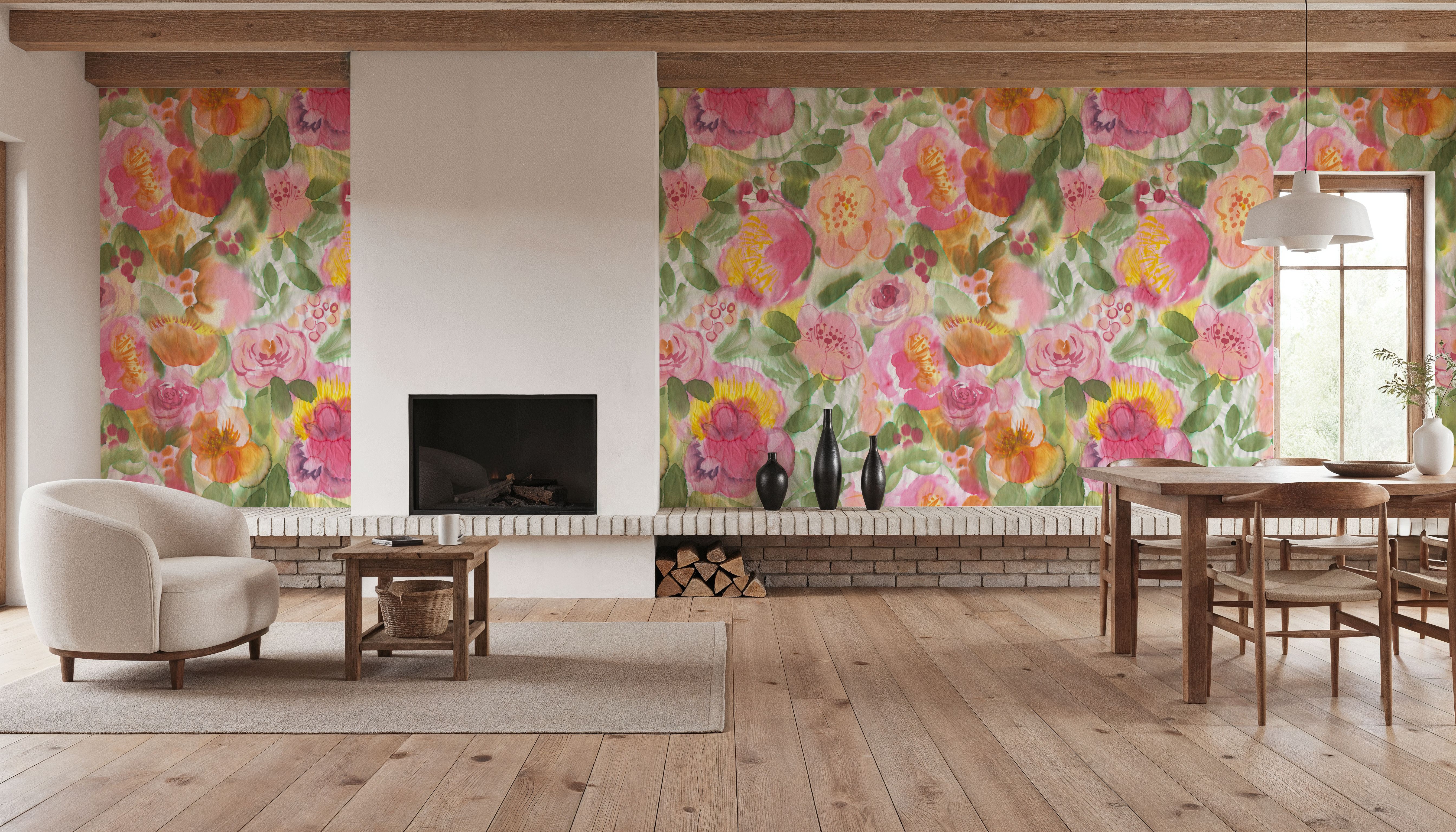 Colourful Watercolor Painted Floral