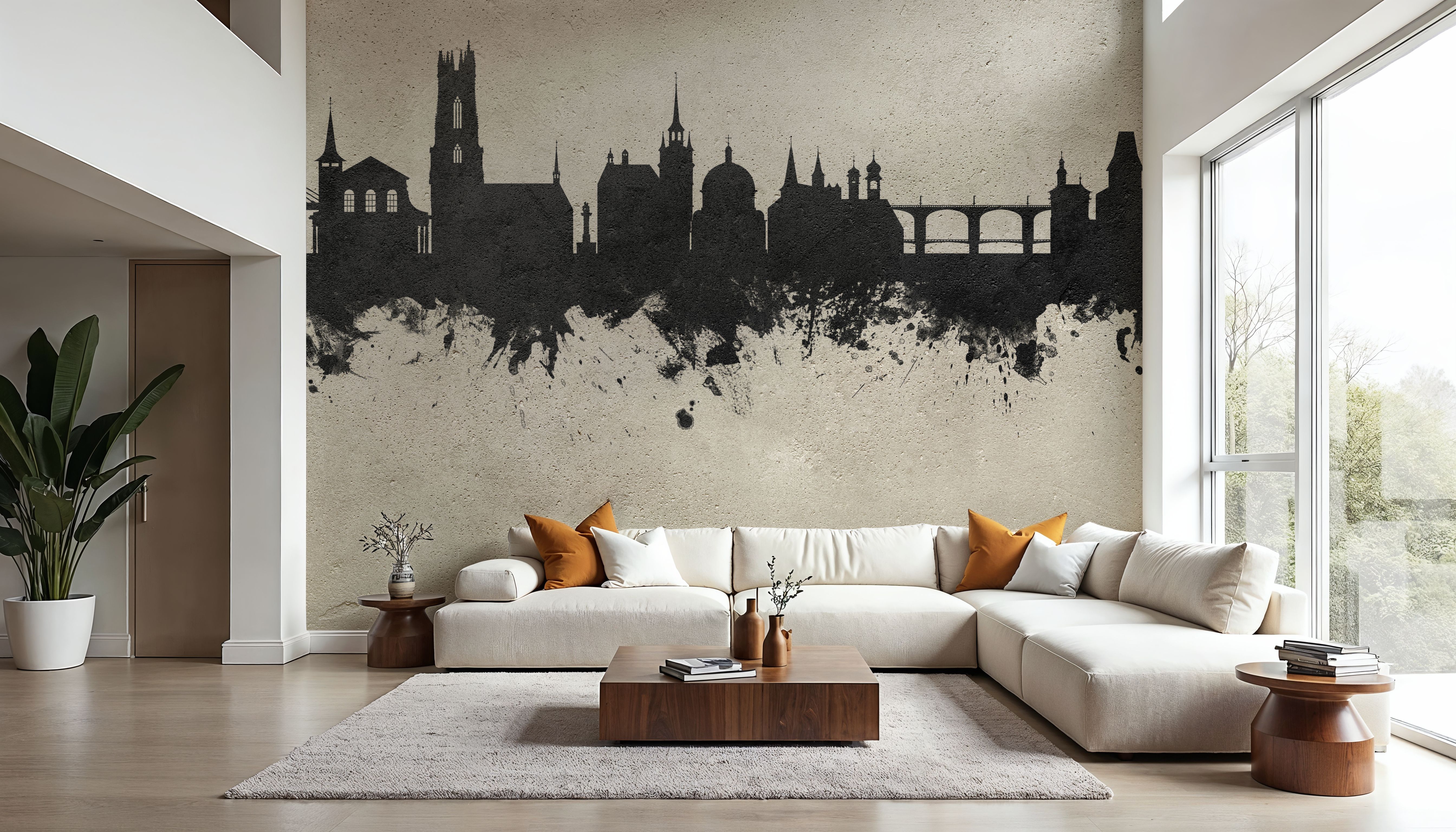 Fribourg Switzerland Skyline Concrete