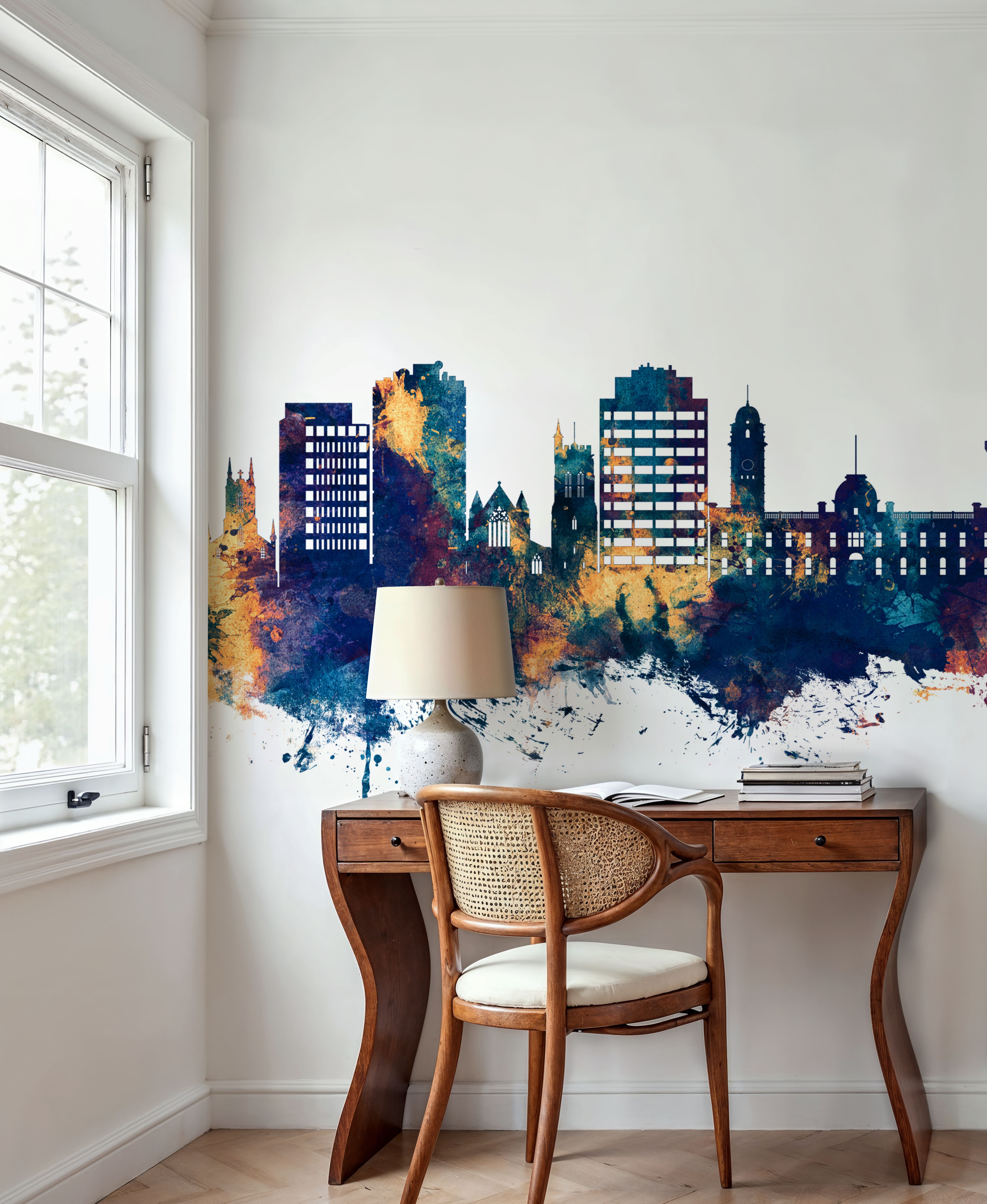 Hobart Australia Skyline Blue & Bronze