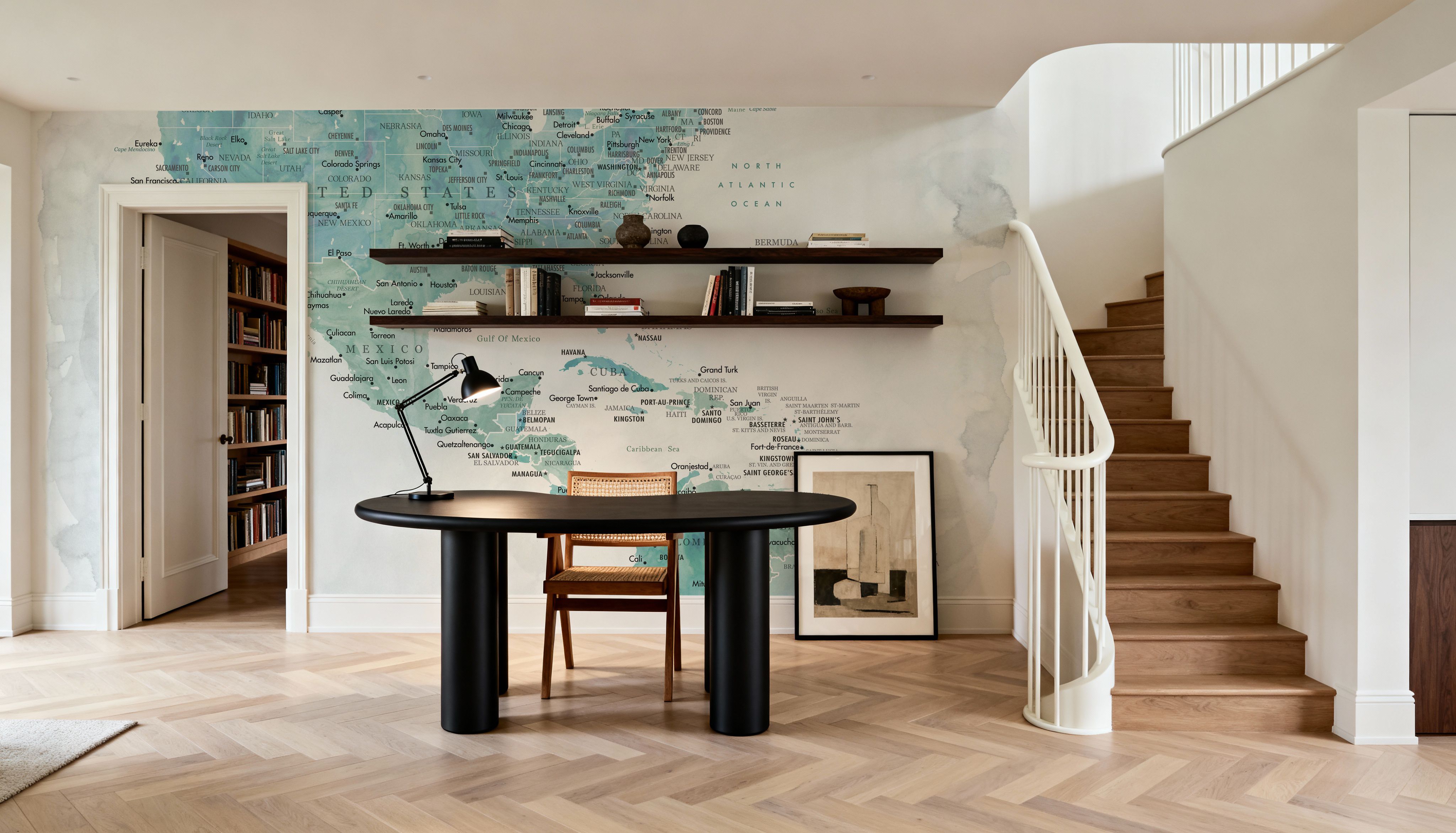 US Mexico Caribbean Map - Aquamar Wash