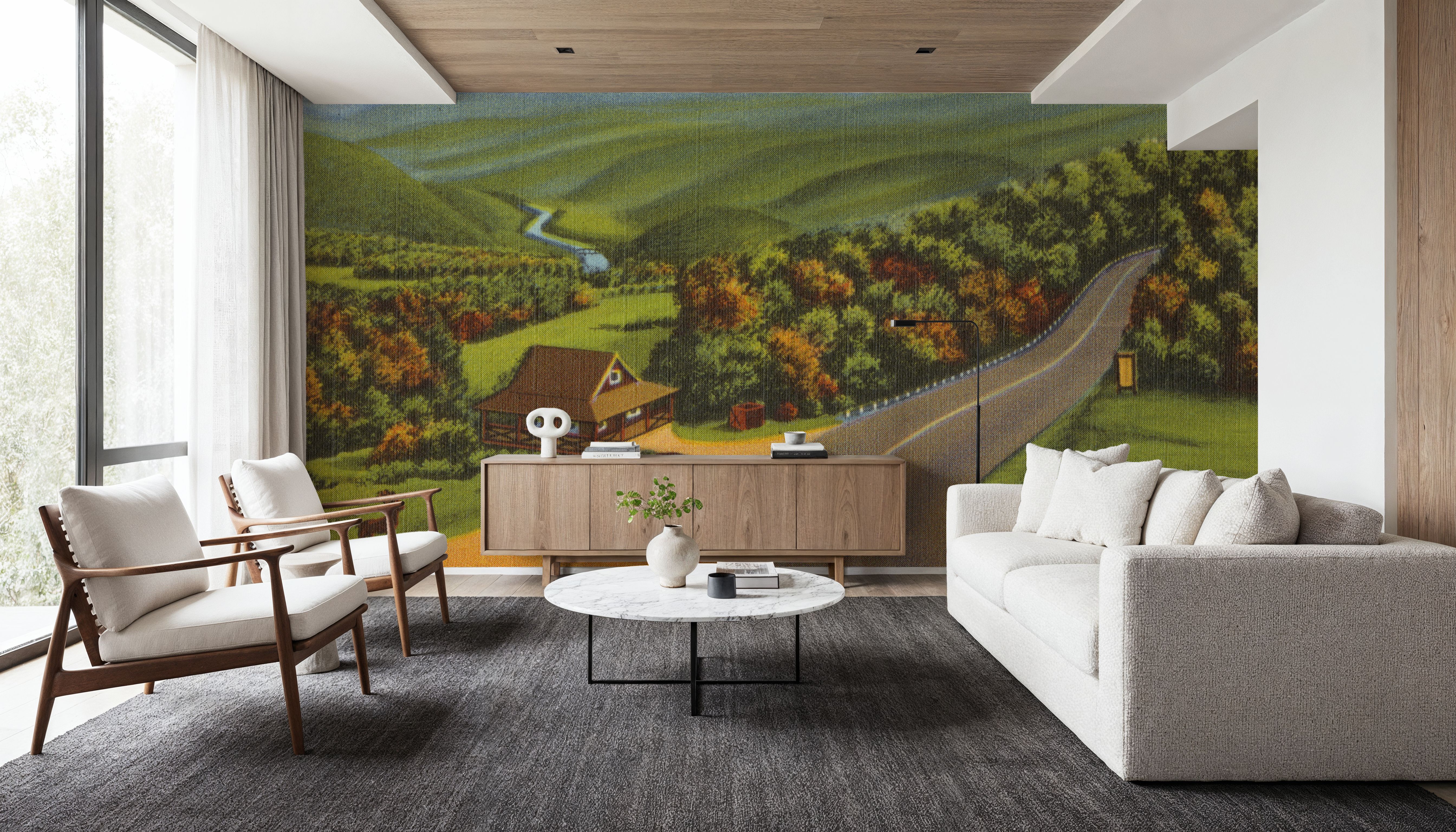 Deerfield River Valley - Screenprint Postcard