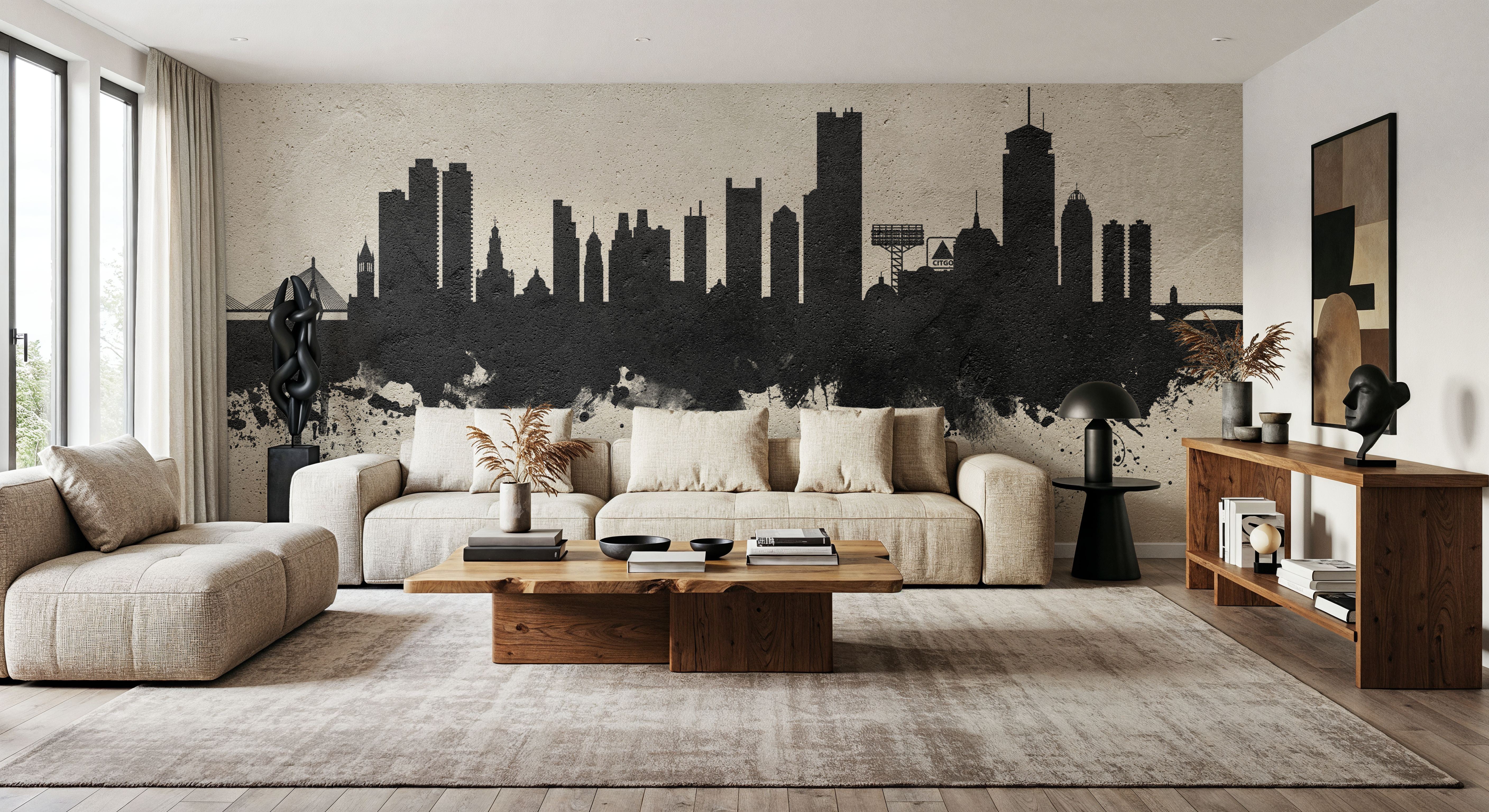 Boston Massachusettes Skyline Concrete