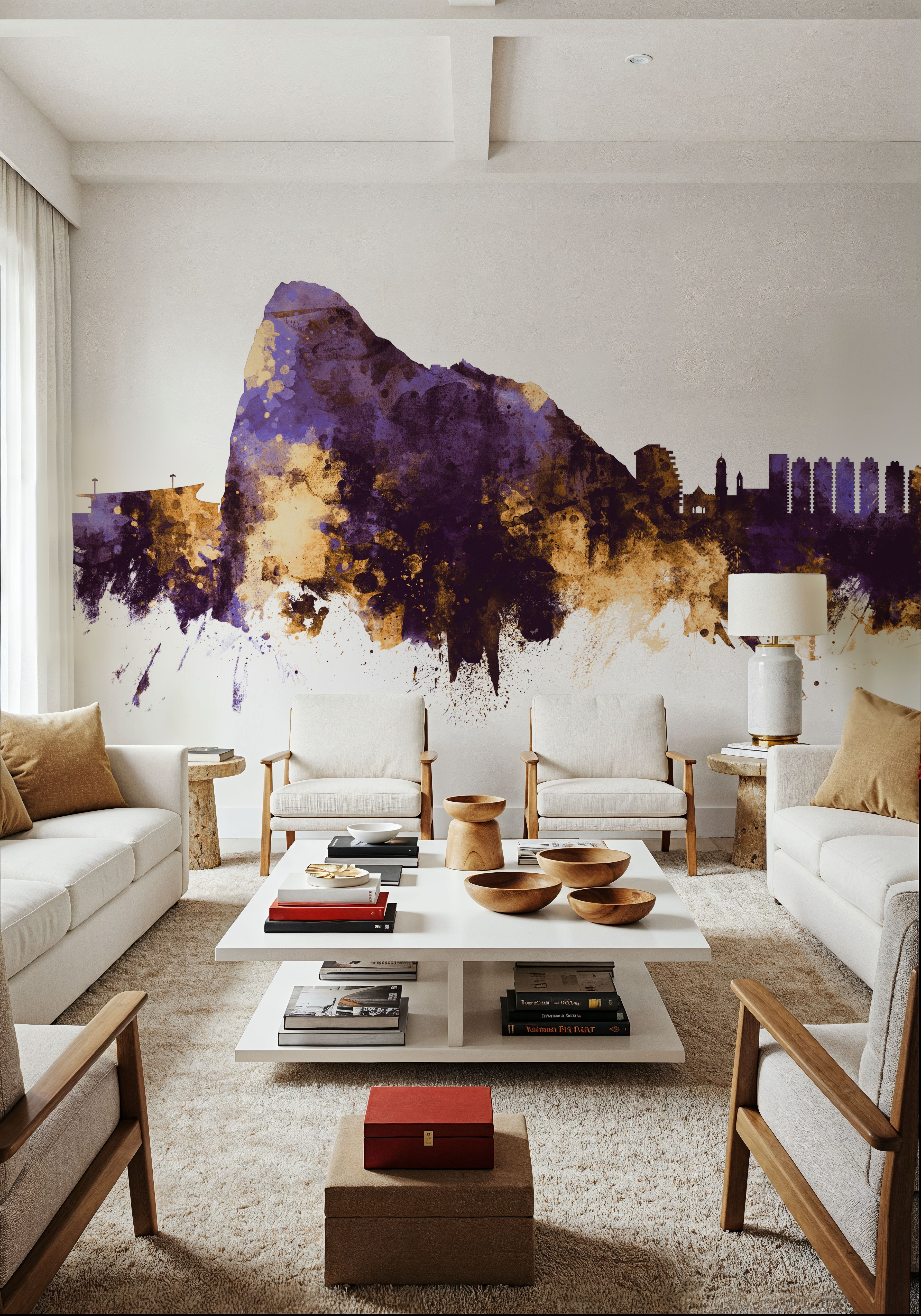 Gibraltar Skyline Purple & Gold