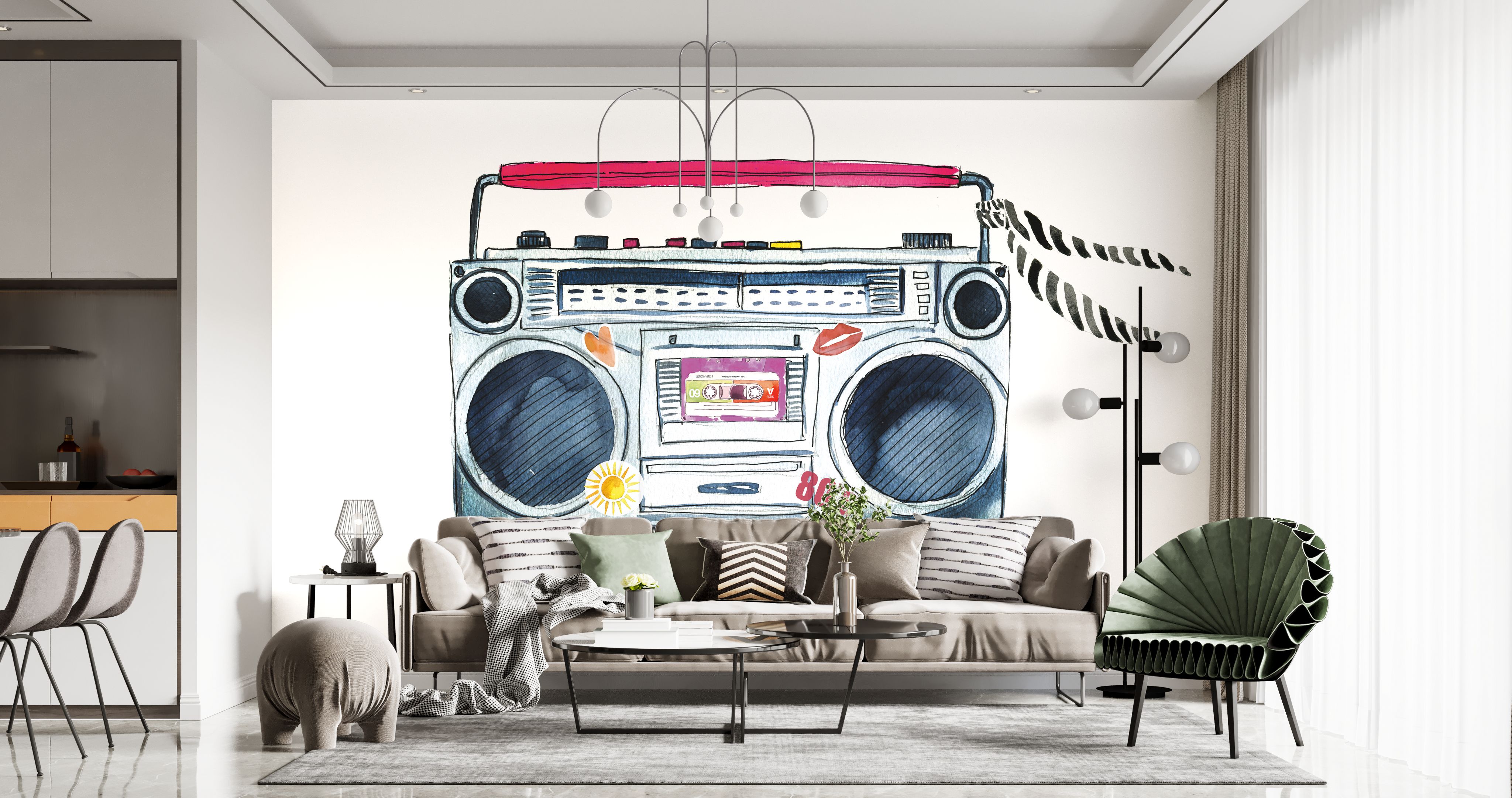 Classic Music Player | Boombox, Retro, Grafik tasarım