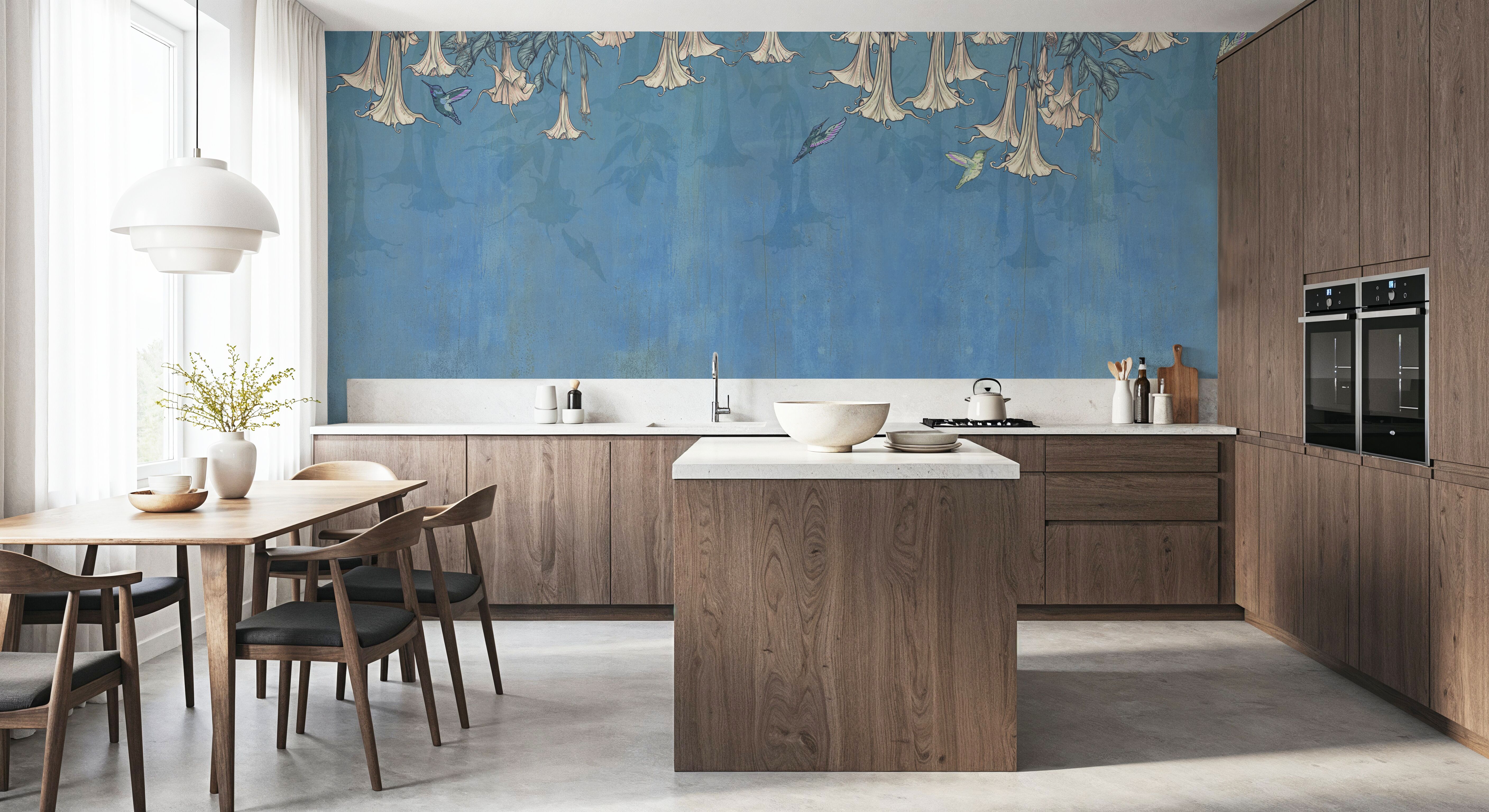 Hummingbirds and Trumpets Blue