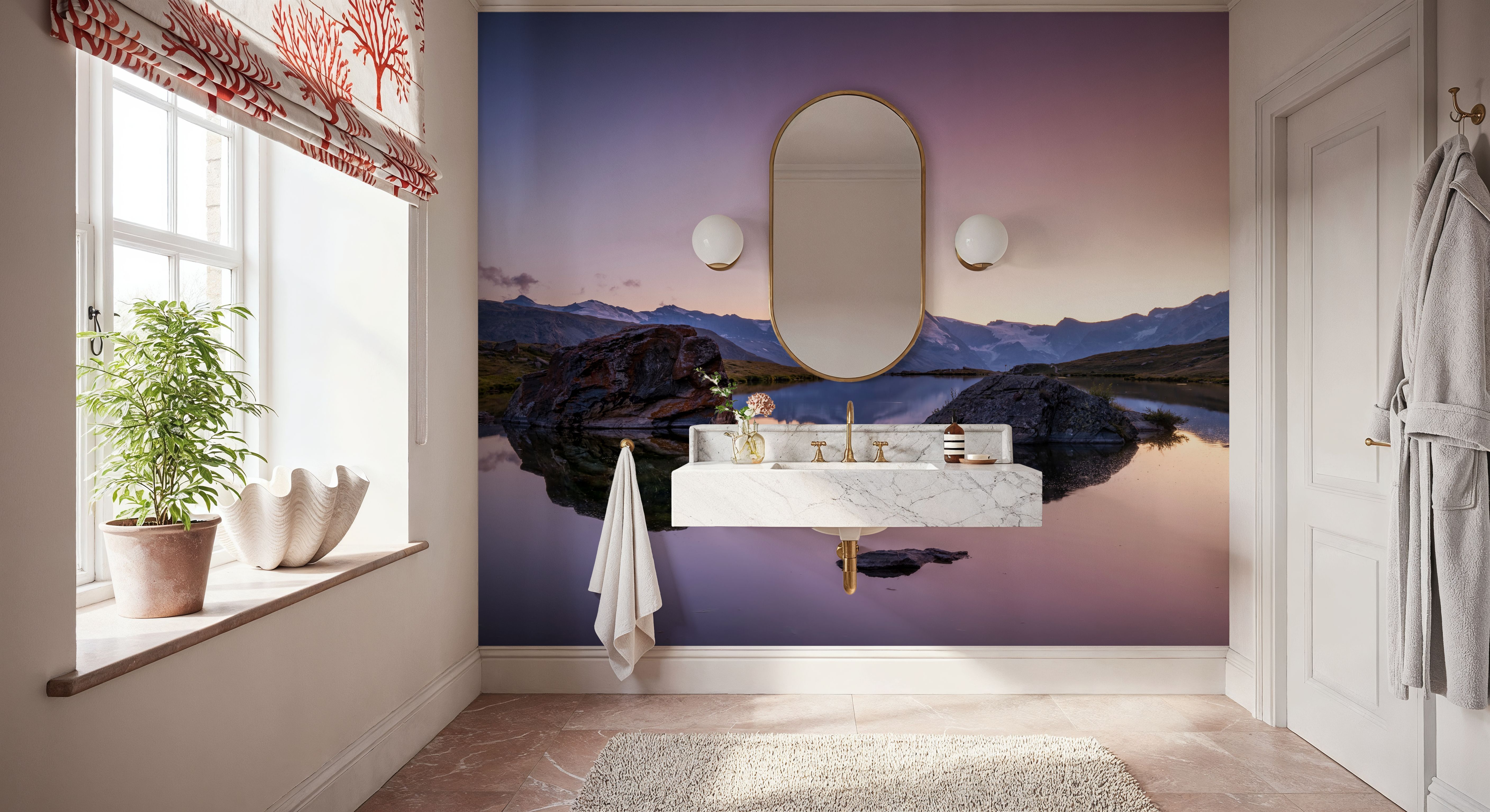 Matterhorn Reflections Pink, Carte da parati