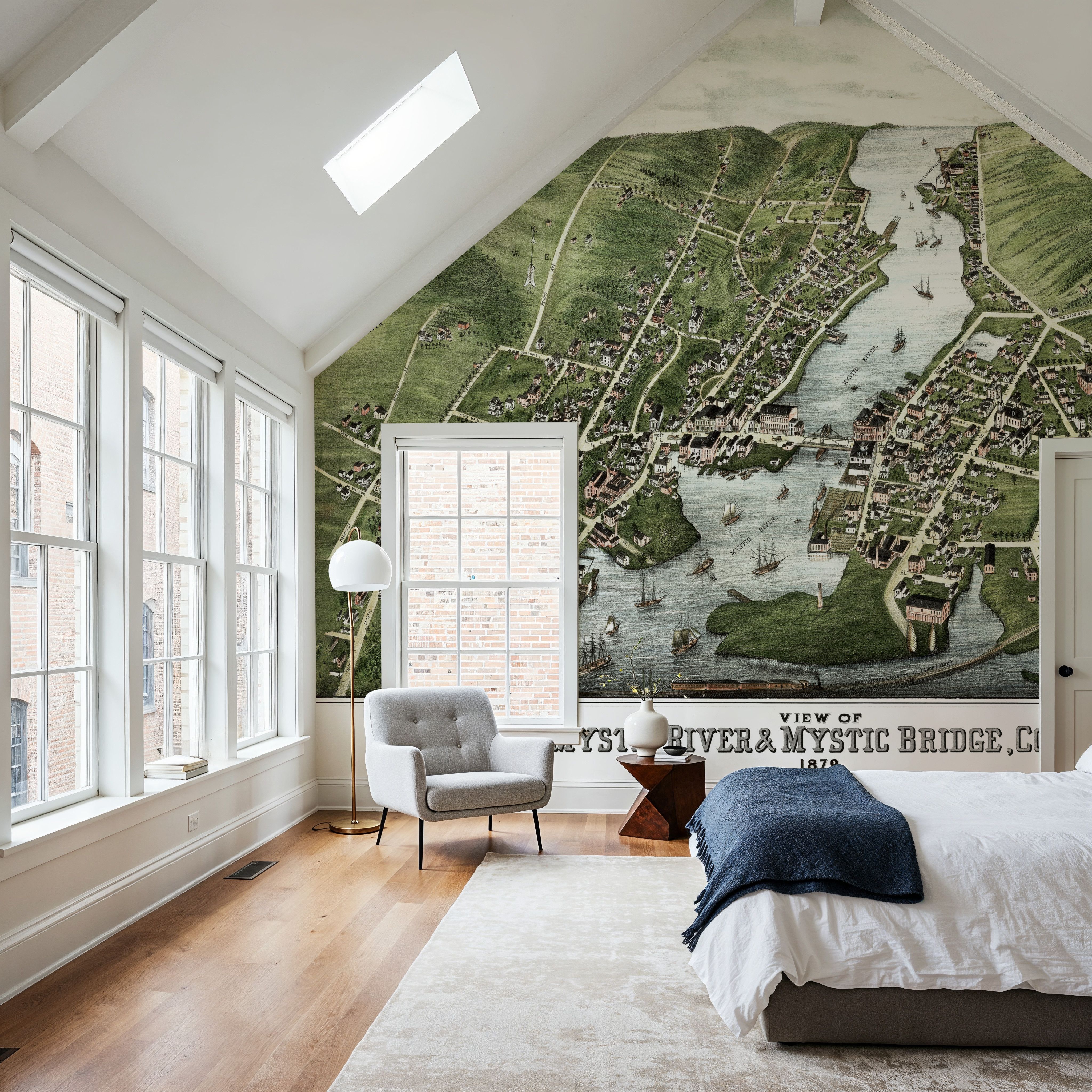 Old view of Mystic River, Connecticut, 1879