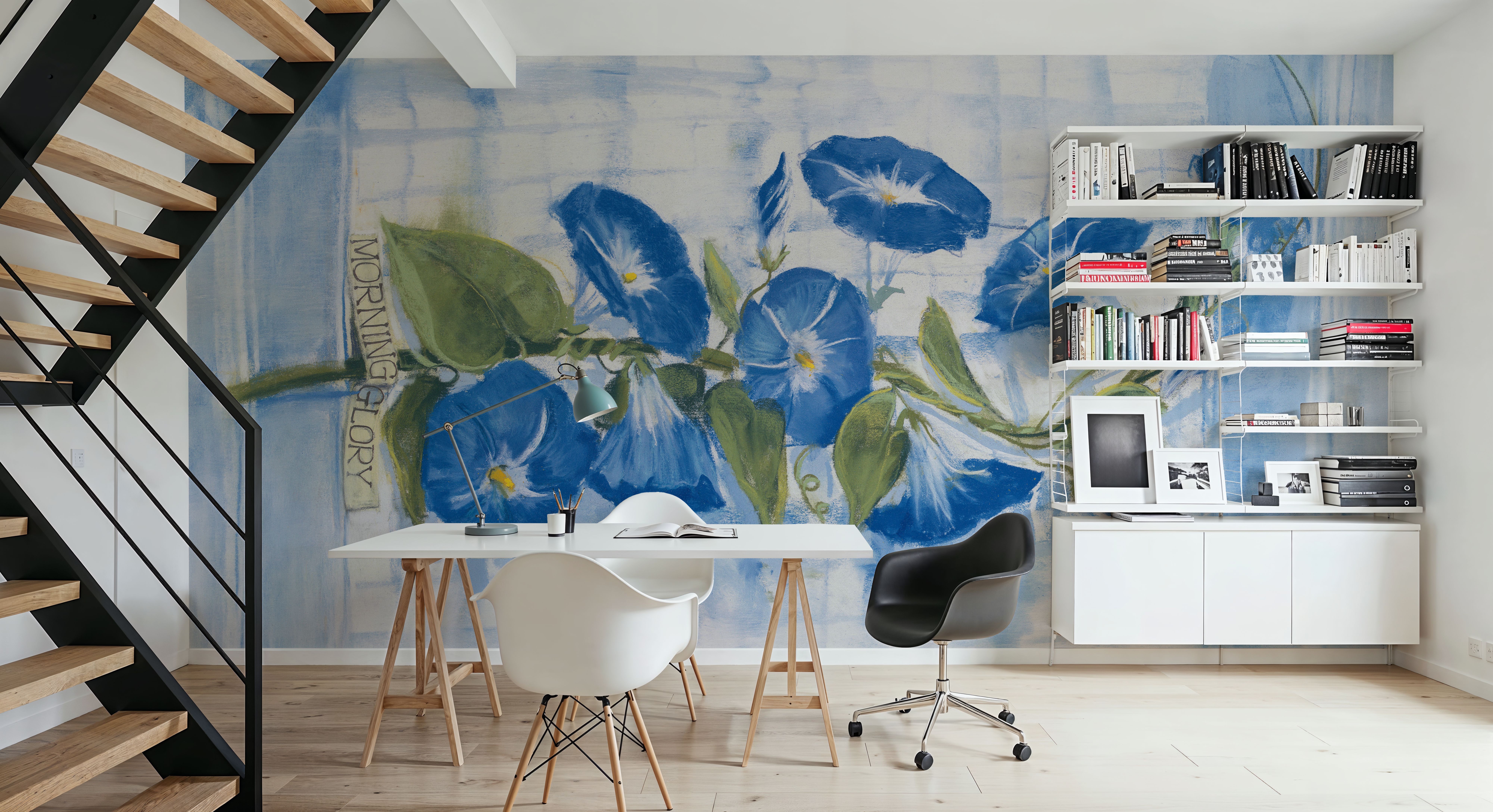 Morning Glory on linen