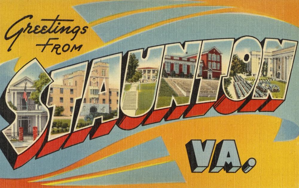 Greetings from Staunton - Screenprint Postcard