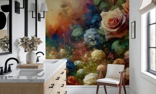 Watercolor Vintage Artistic Garden