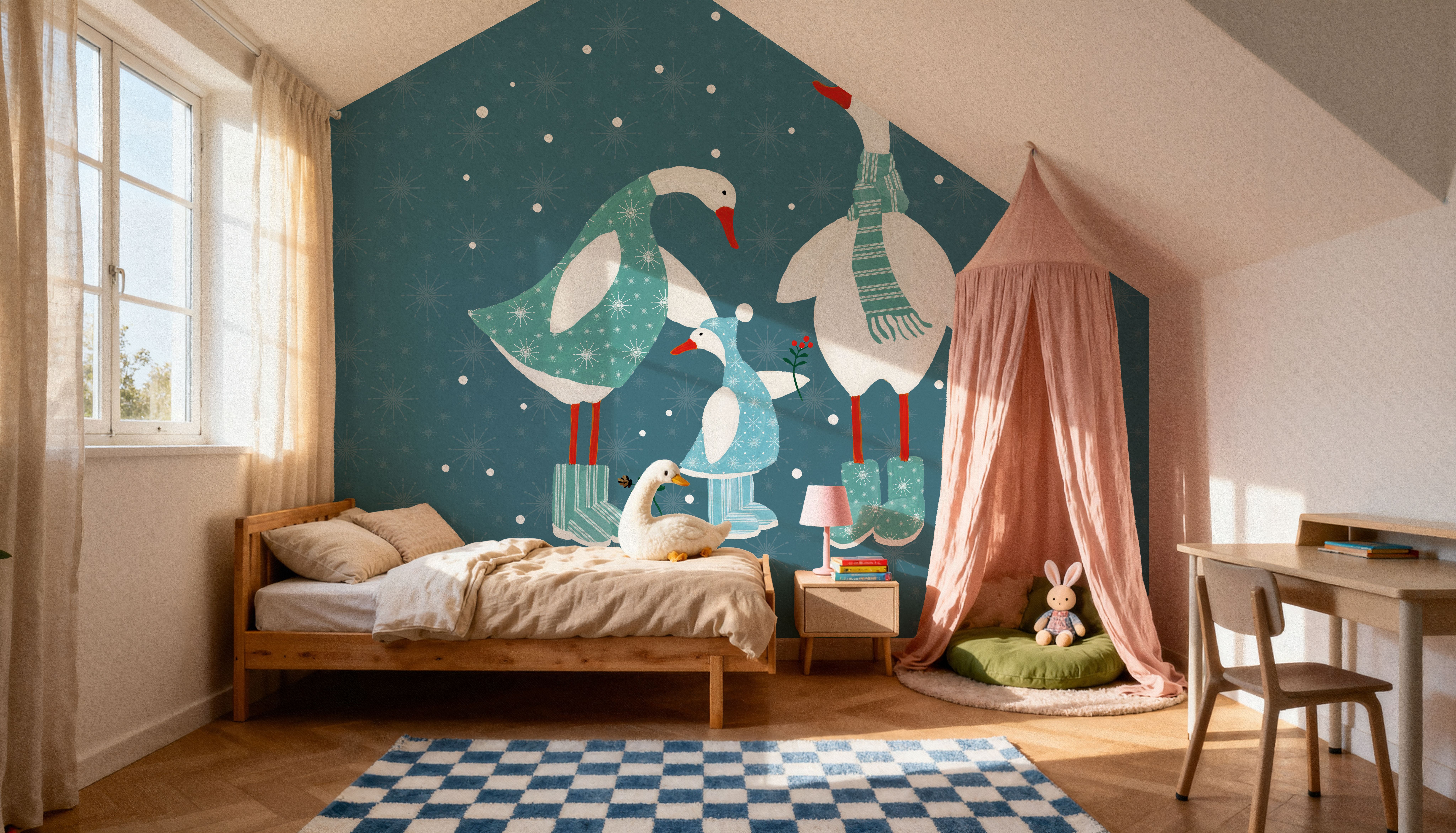 Ducks in the Snow IX