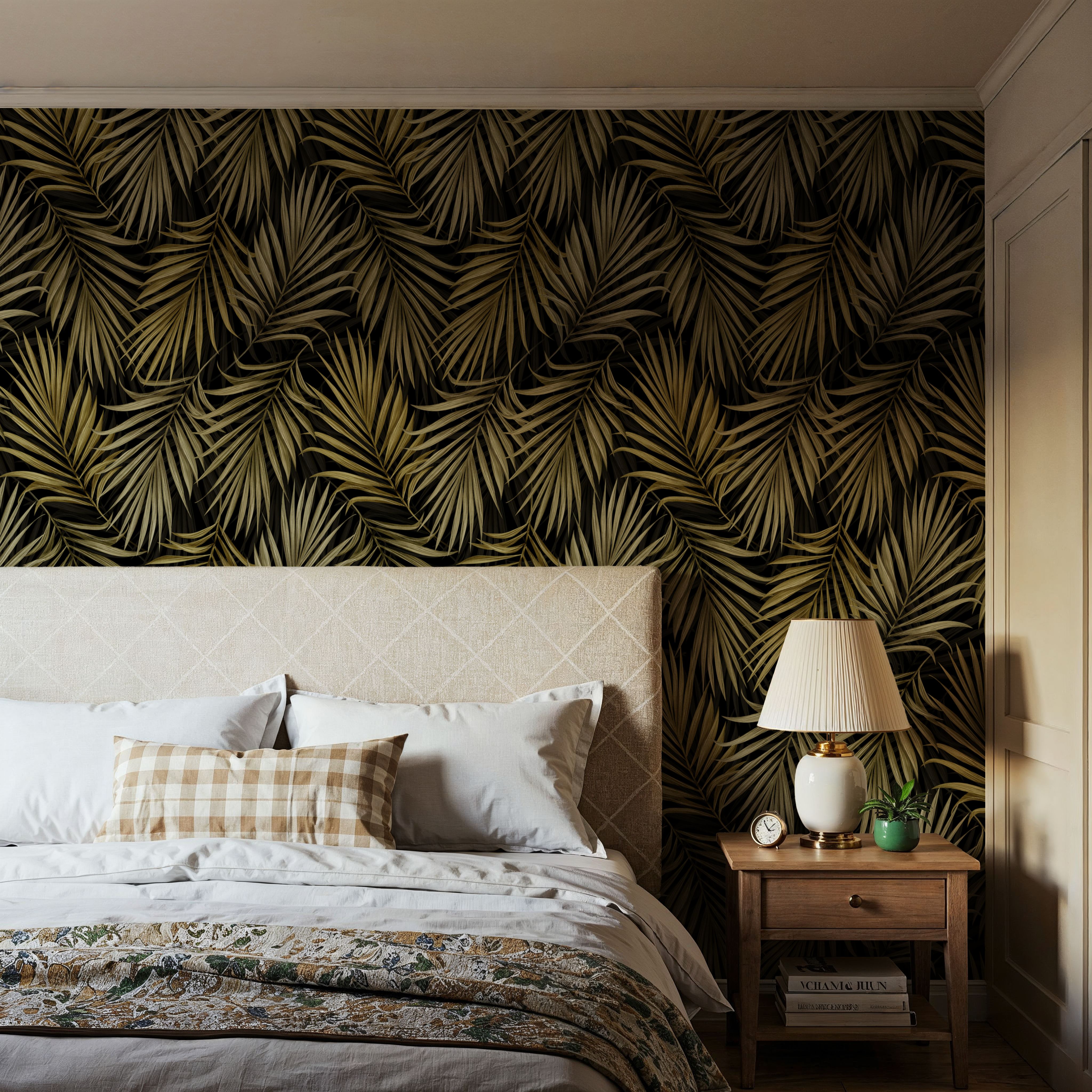 Bright Palms Pattern, Yellow