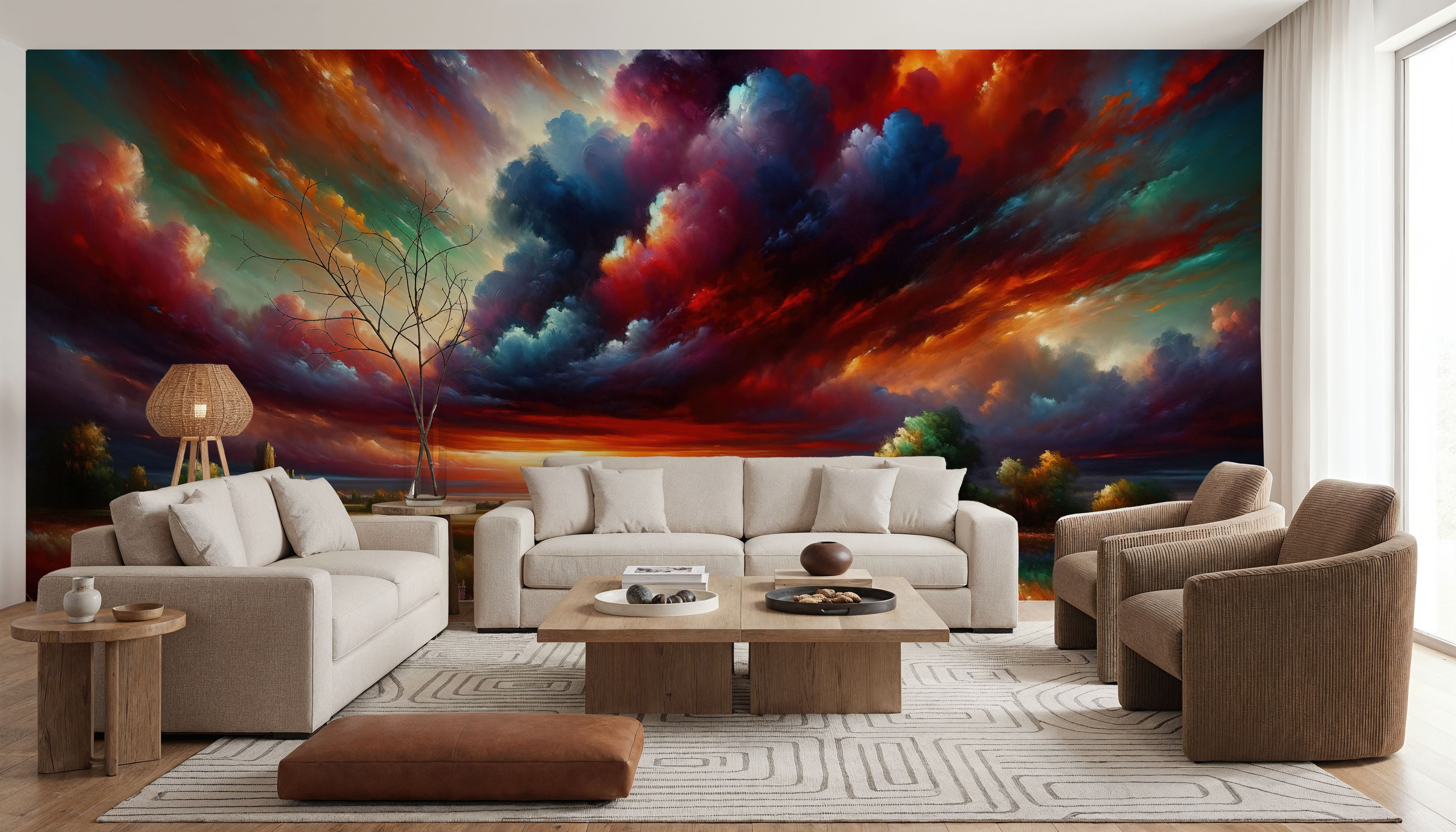 Watercolor Colorful Landscape