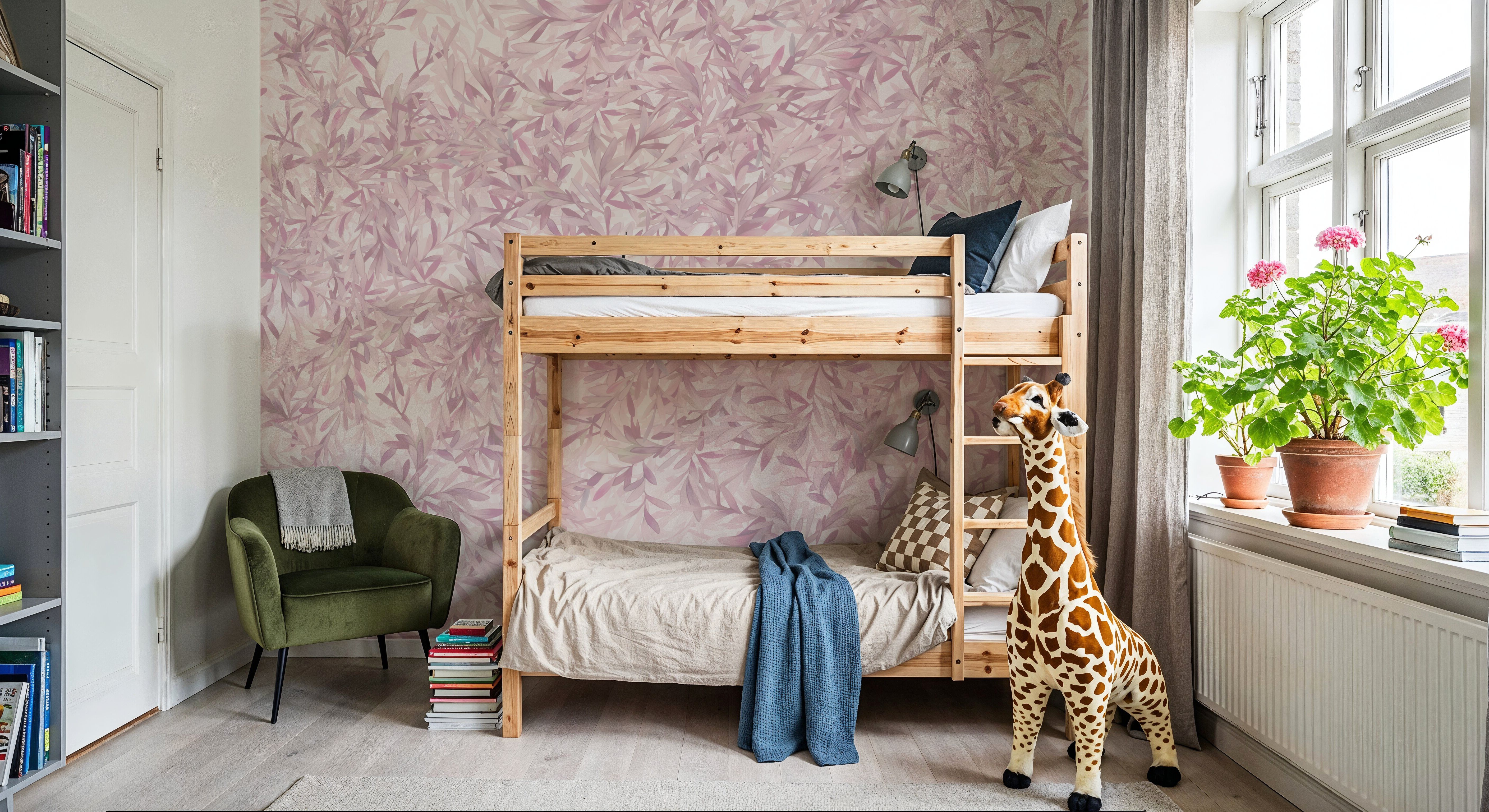 Lush Canopy Ceiling, Rose, Wallpaper