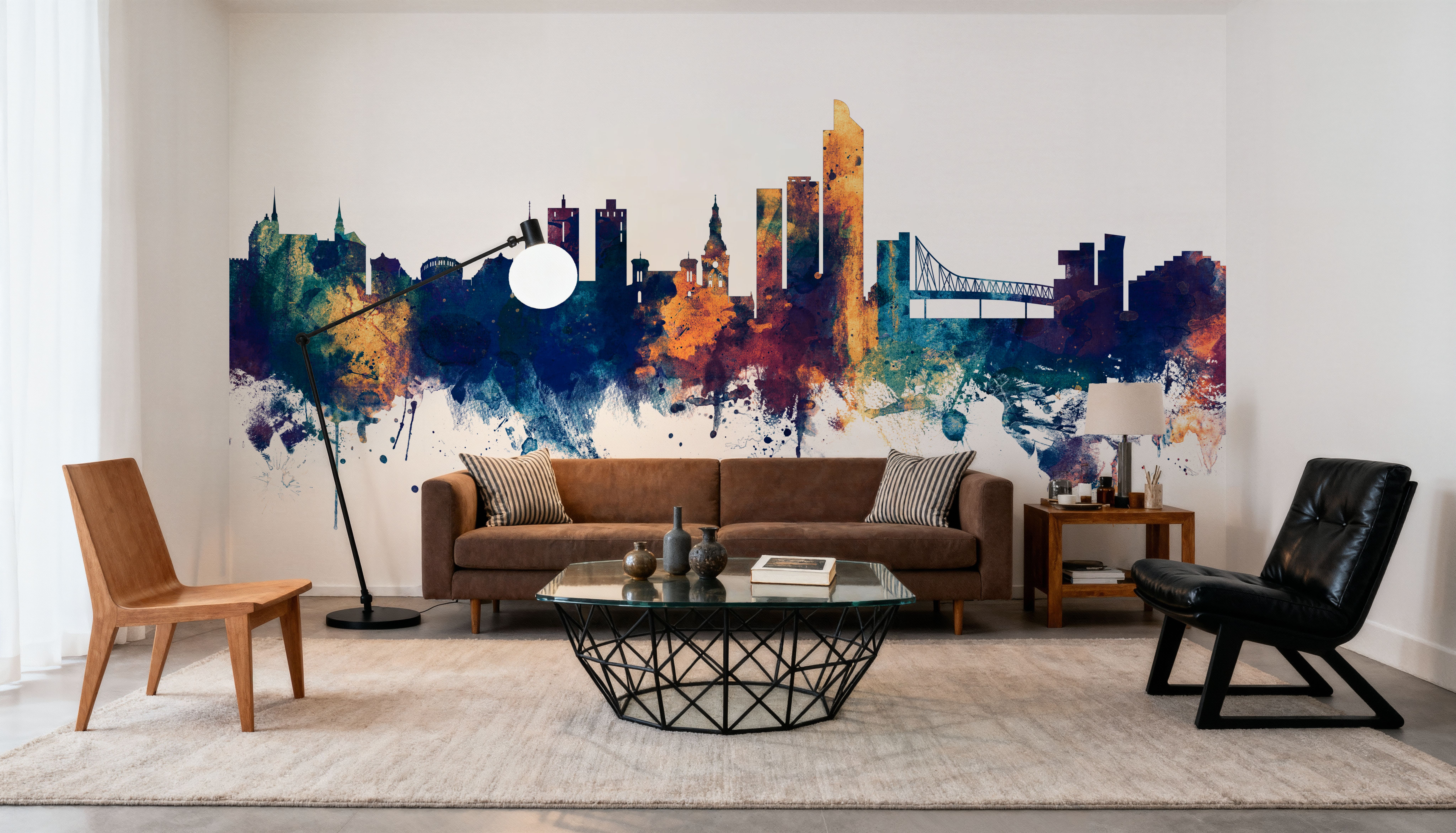 Oslo Skyline Blue & Bronze