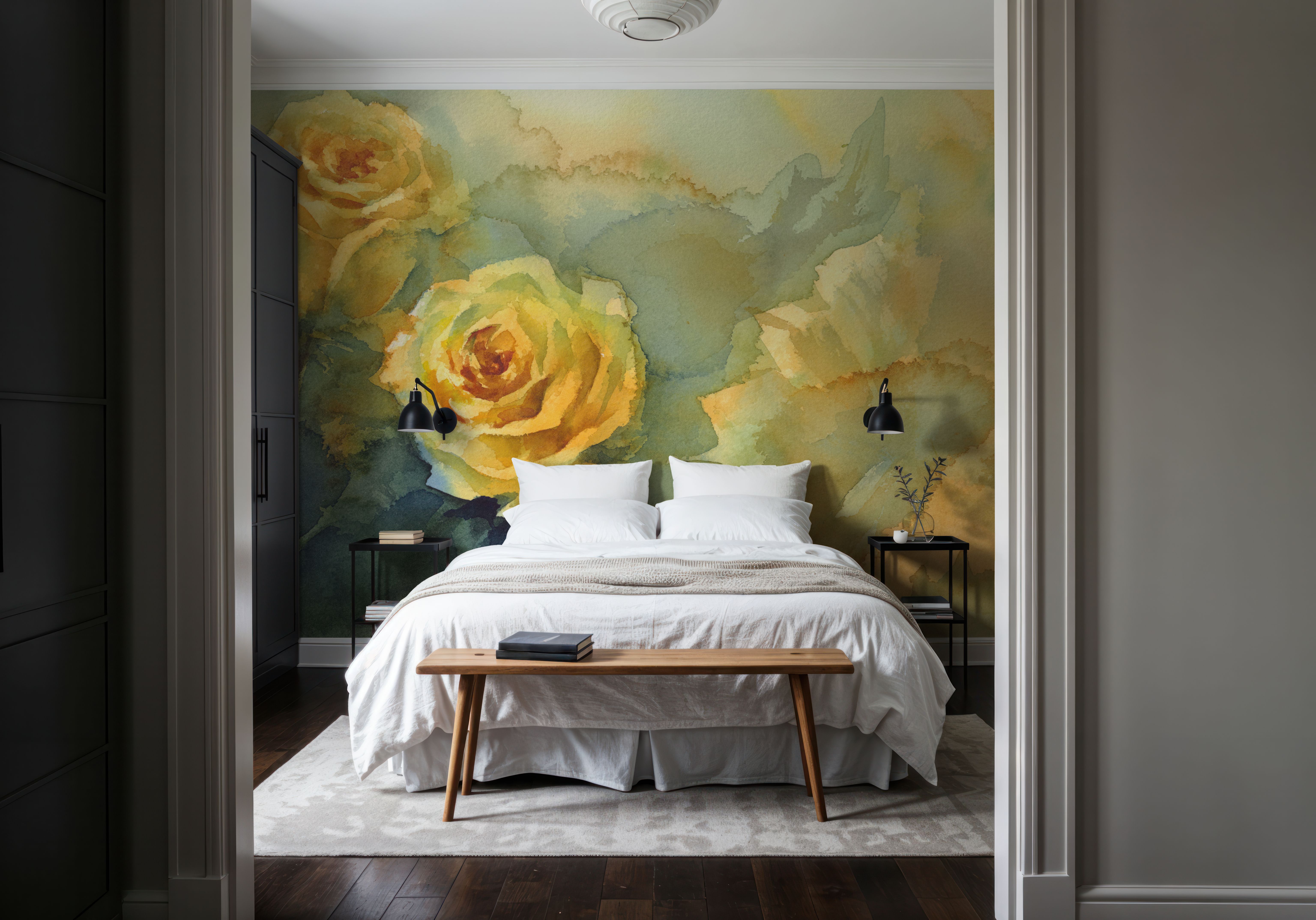 Golden Rose Reverie, Papier peint