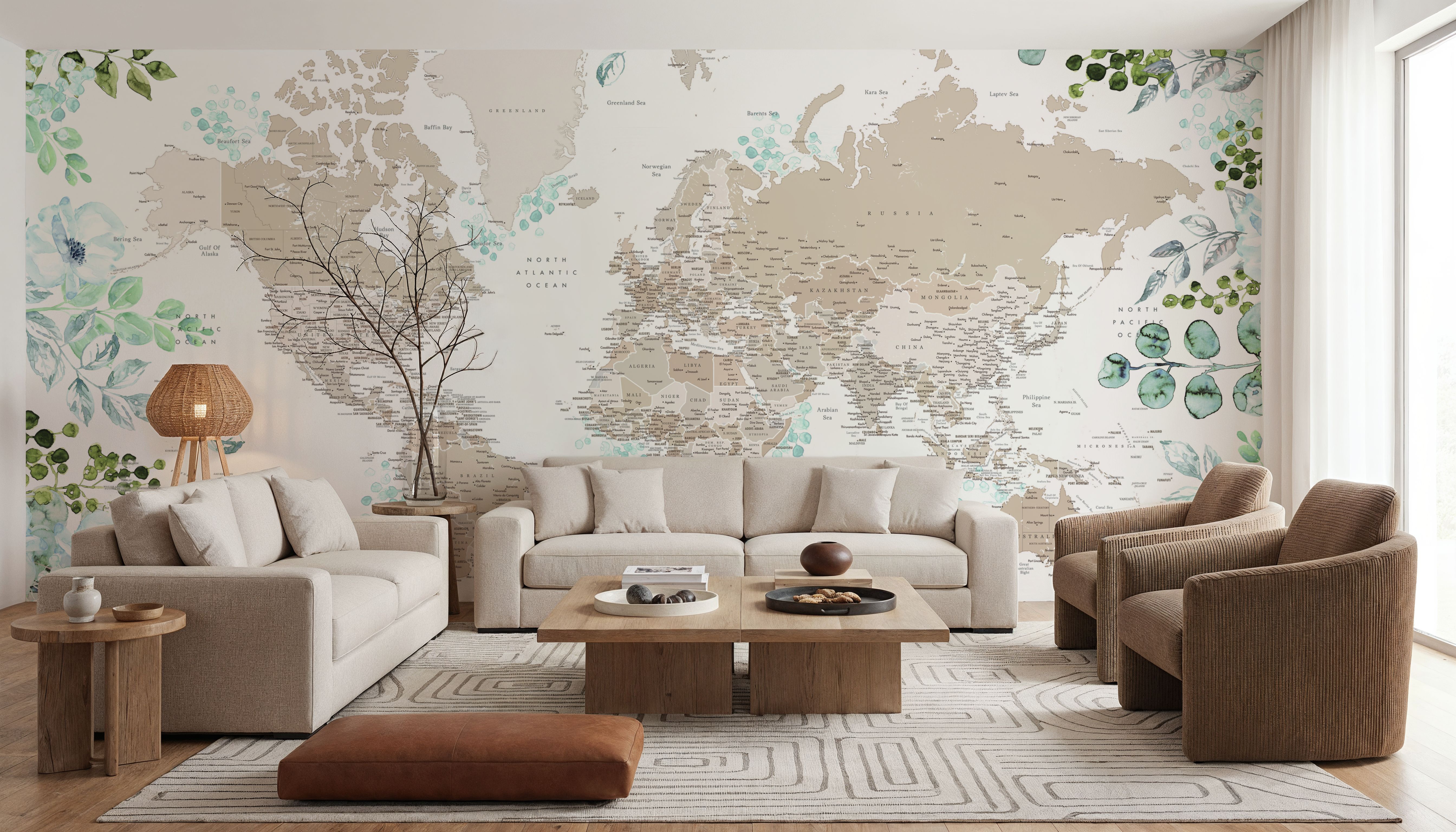 World Map Cities - Leanne