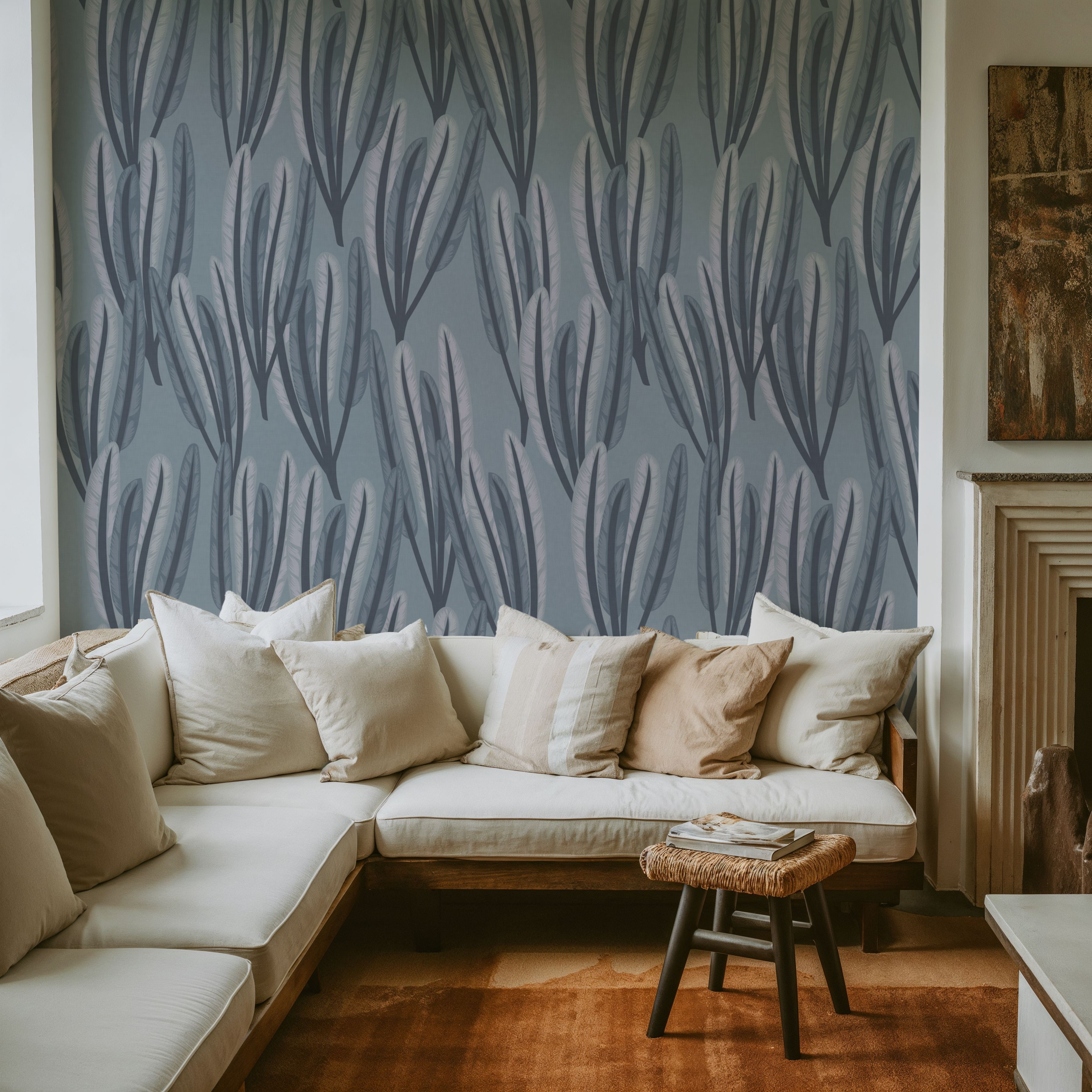 Palm on Grey, Wallpaper