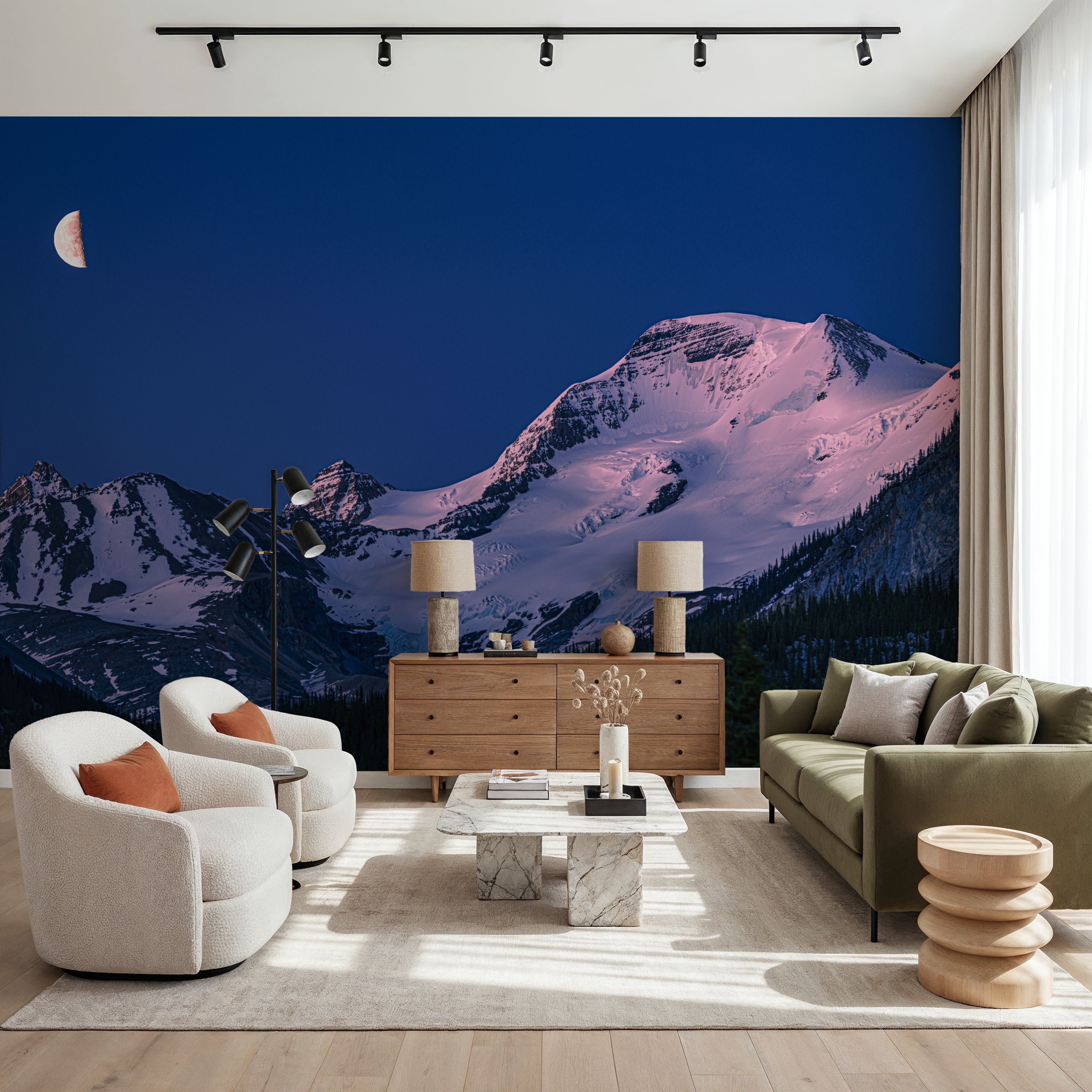 Mount Athabasca Moon