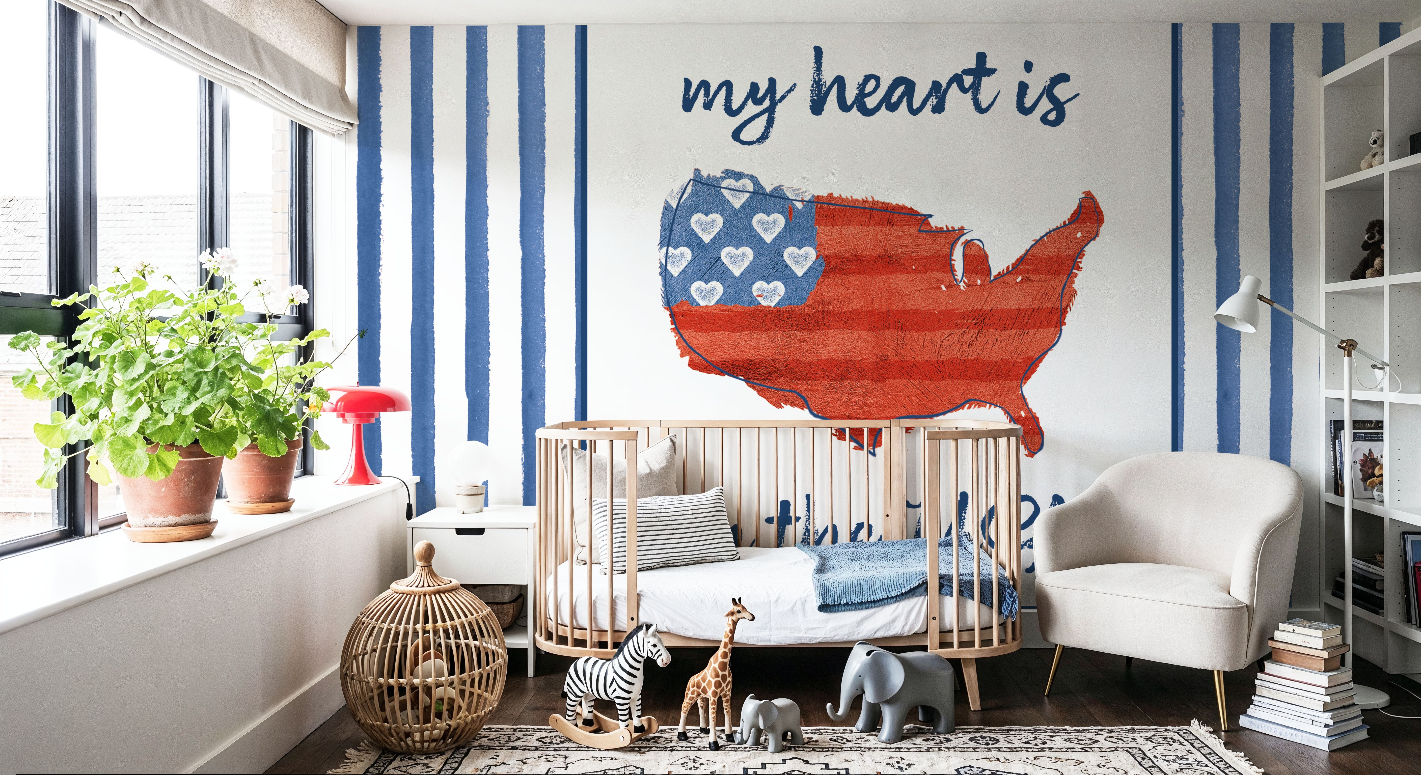 USA Cuties Stripes II, Papier peint