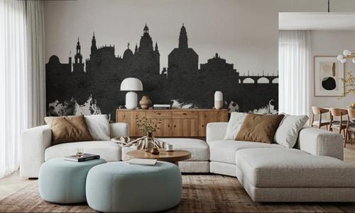 Dresden Germany Skyline Black & White