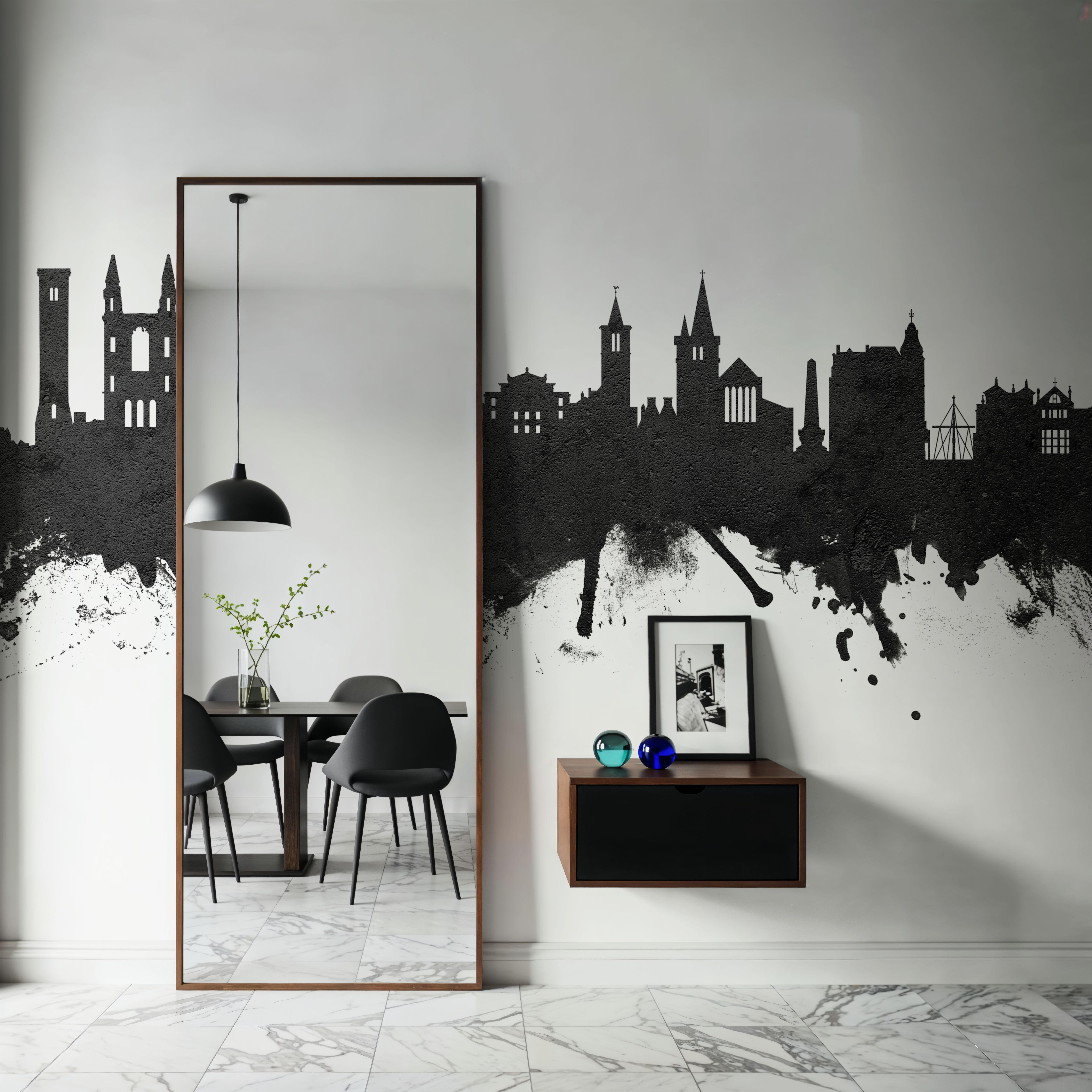 At Andrews Scotland Skyline Black & White