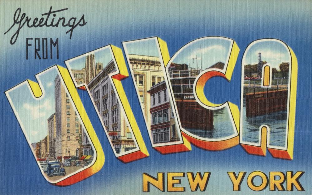 Greetings from Utica - Screenprint Postcard