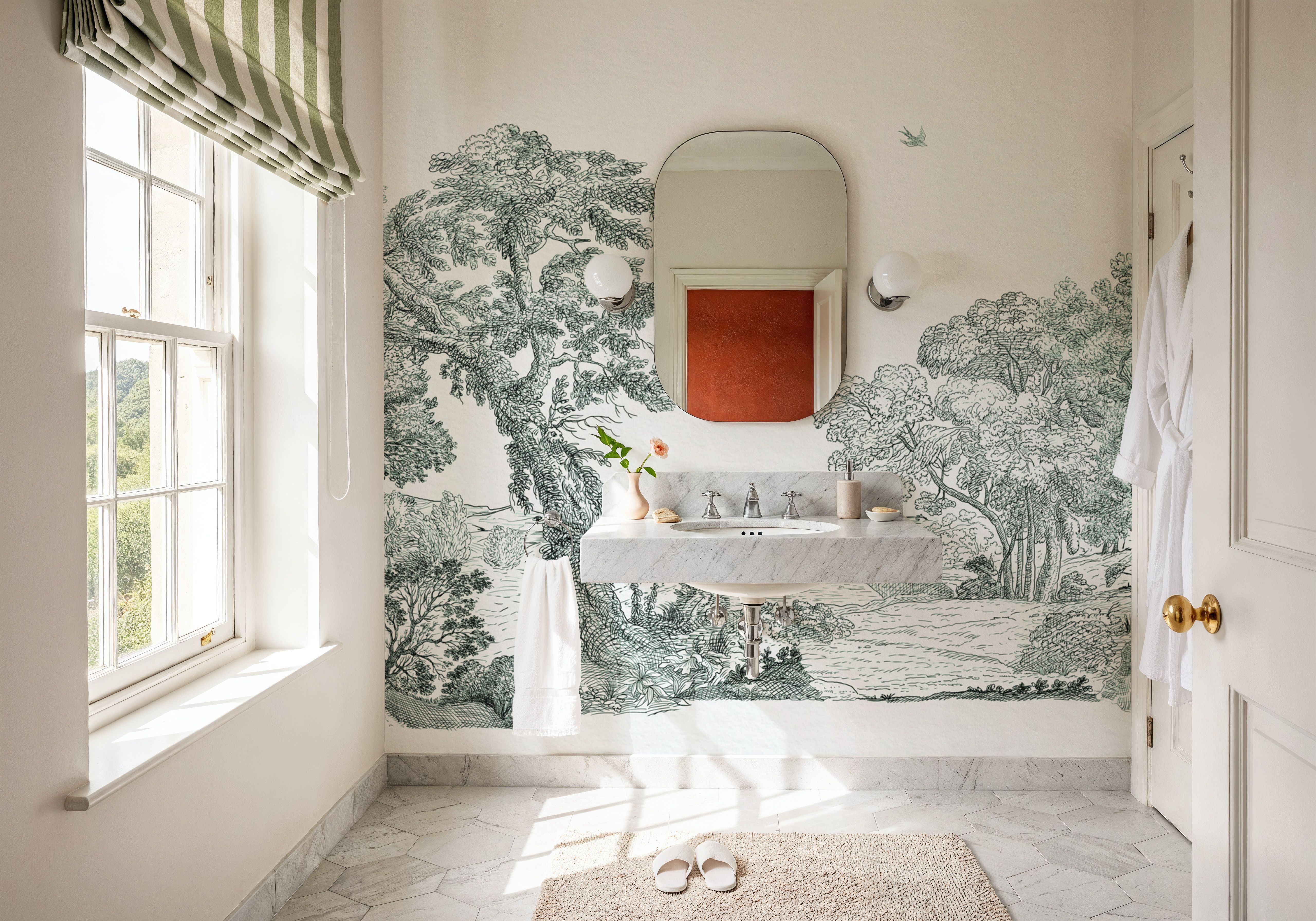 French Landscape, Forest Green