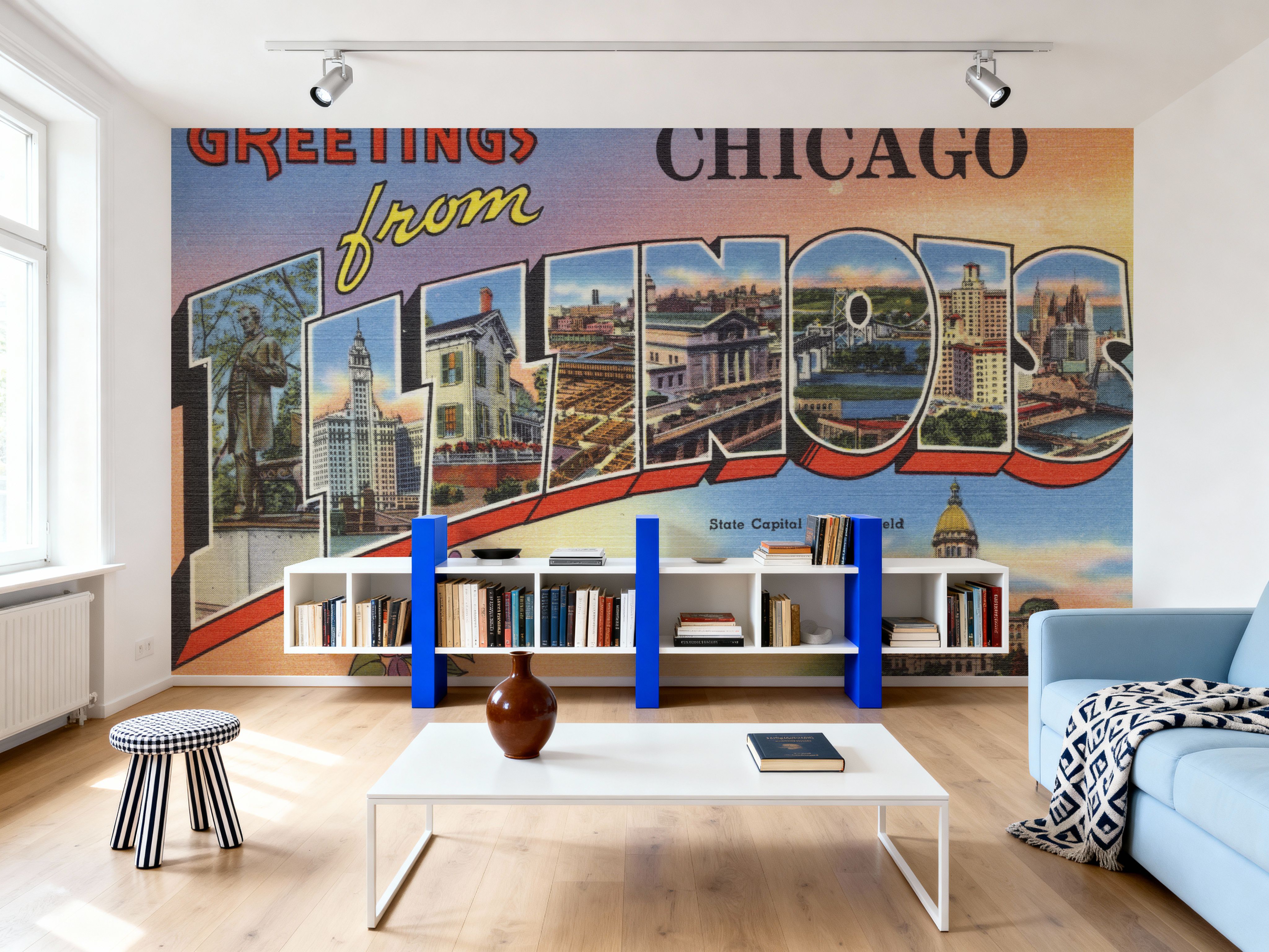 Greetings from Illinois - Screenprint Postcard