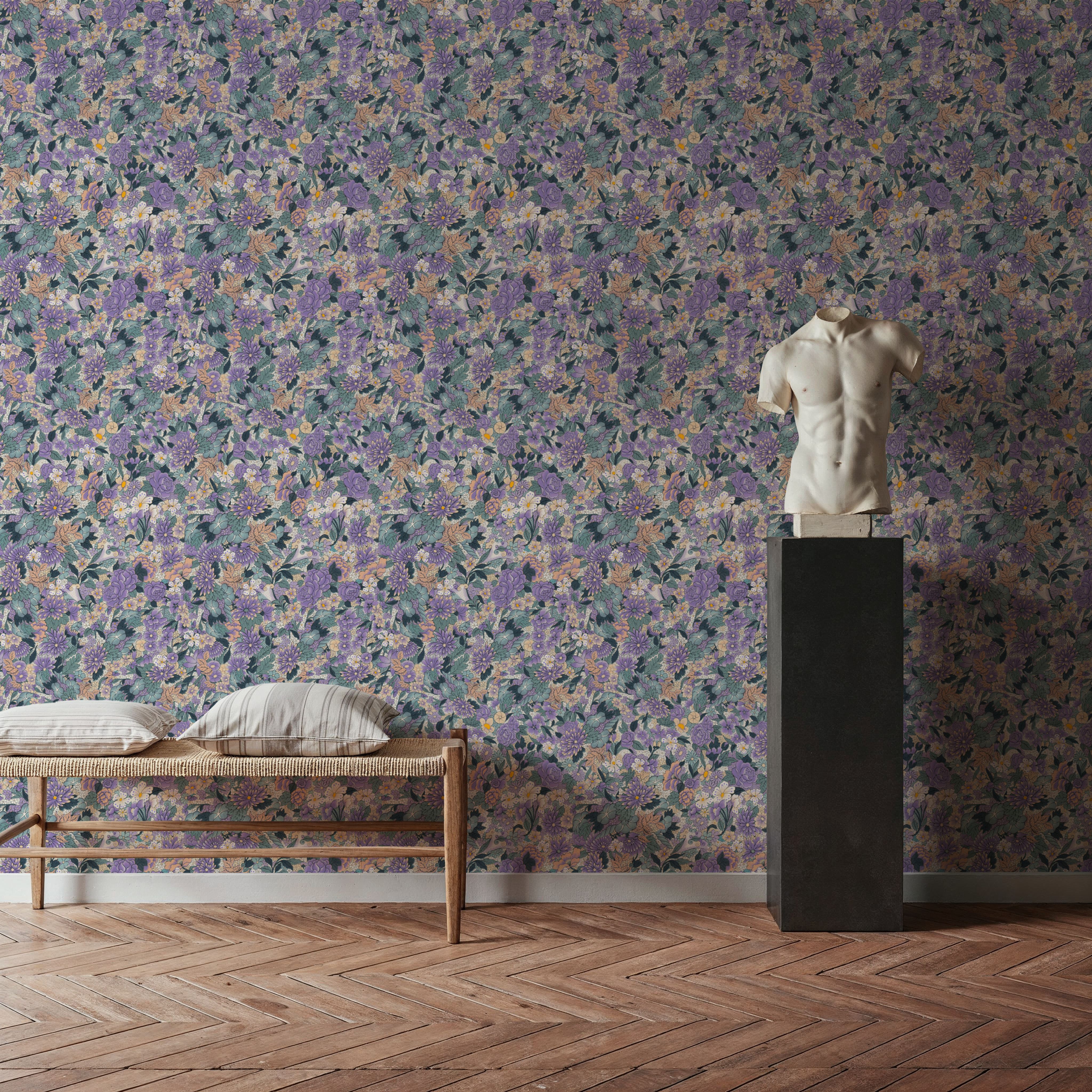 Floral Blossom Viola, Wallpaper