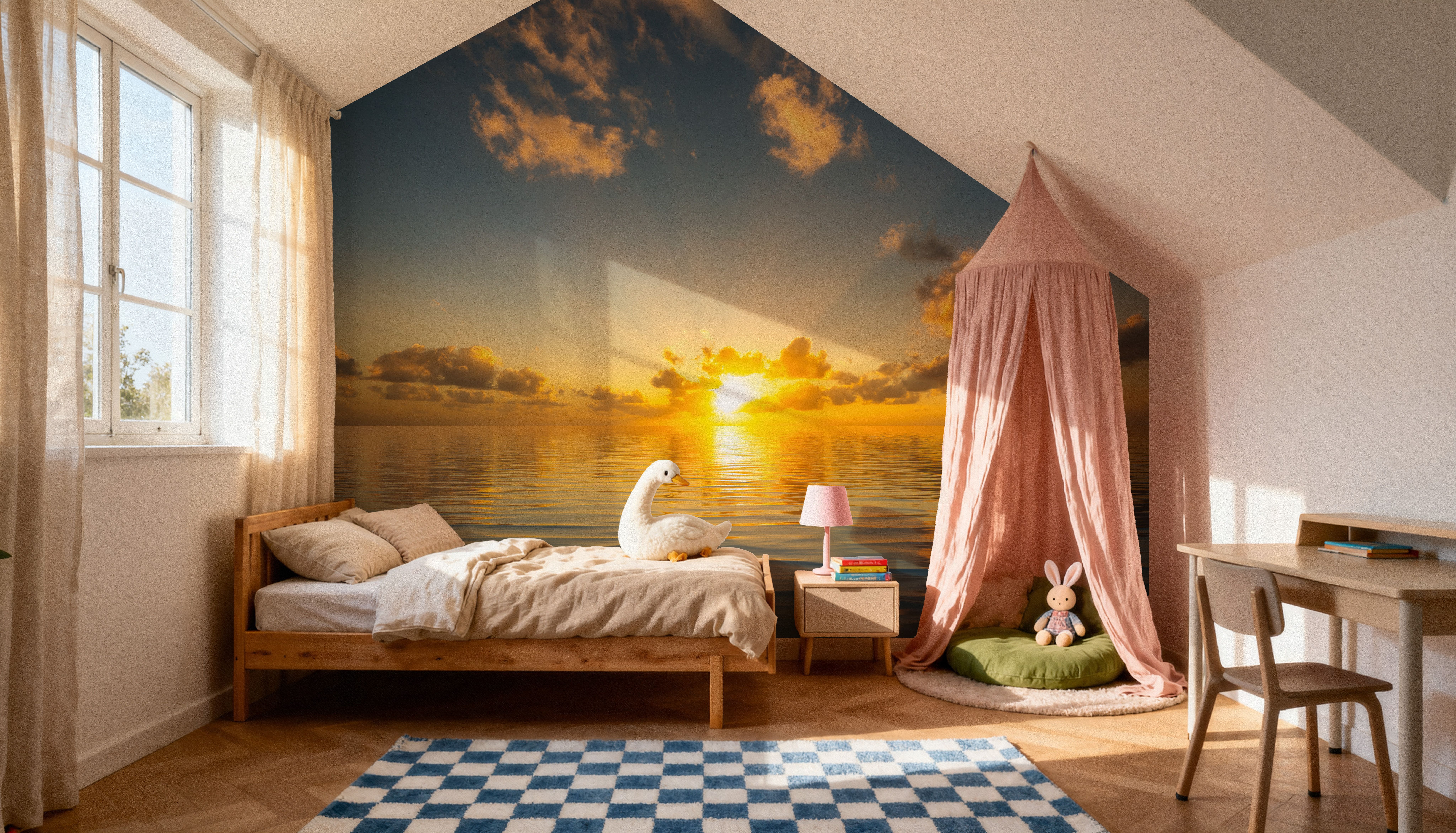 The Sunset, Papel pintado
