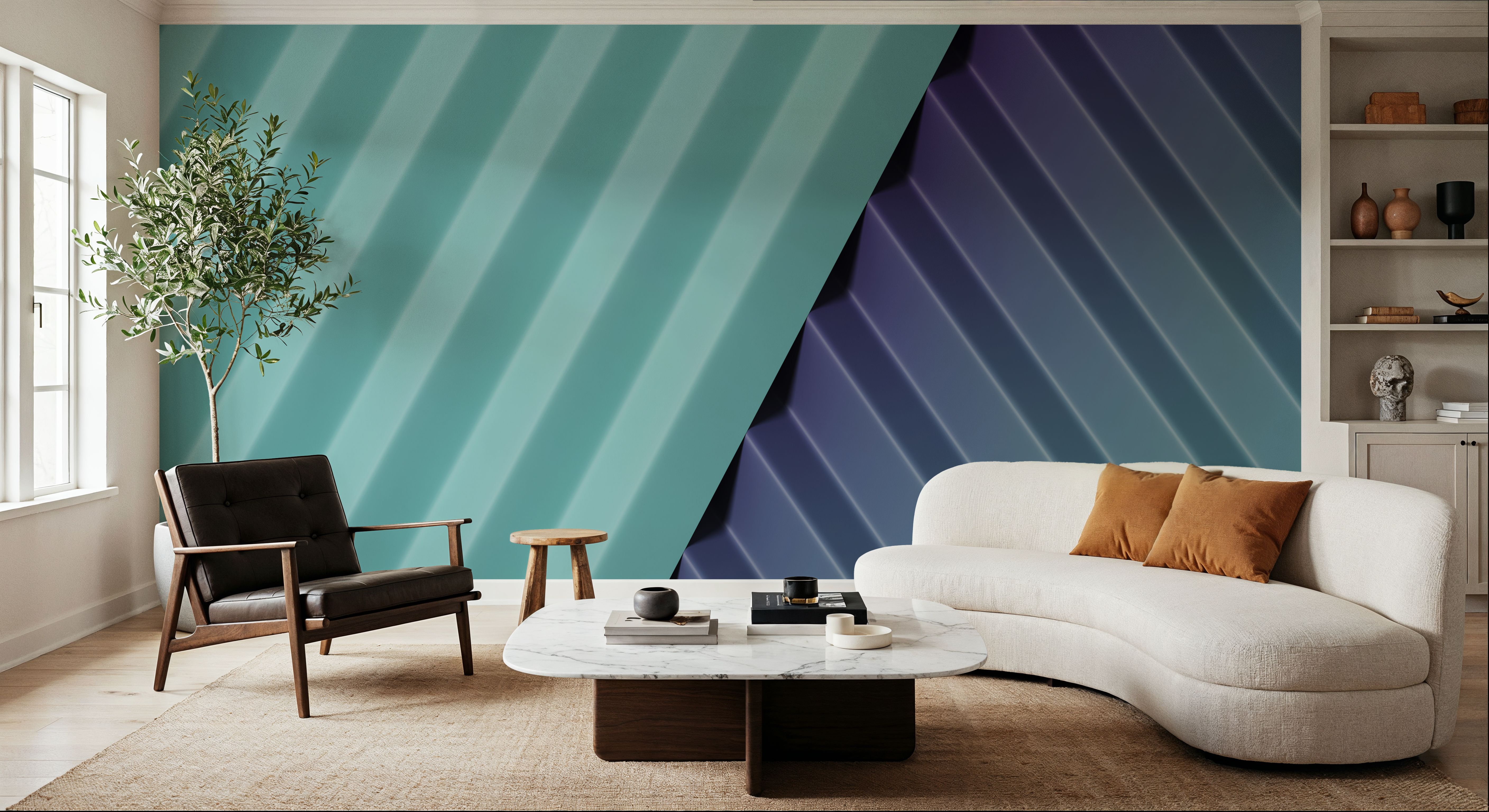 Pleated Blue, Wallpaper