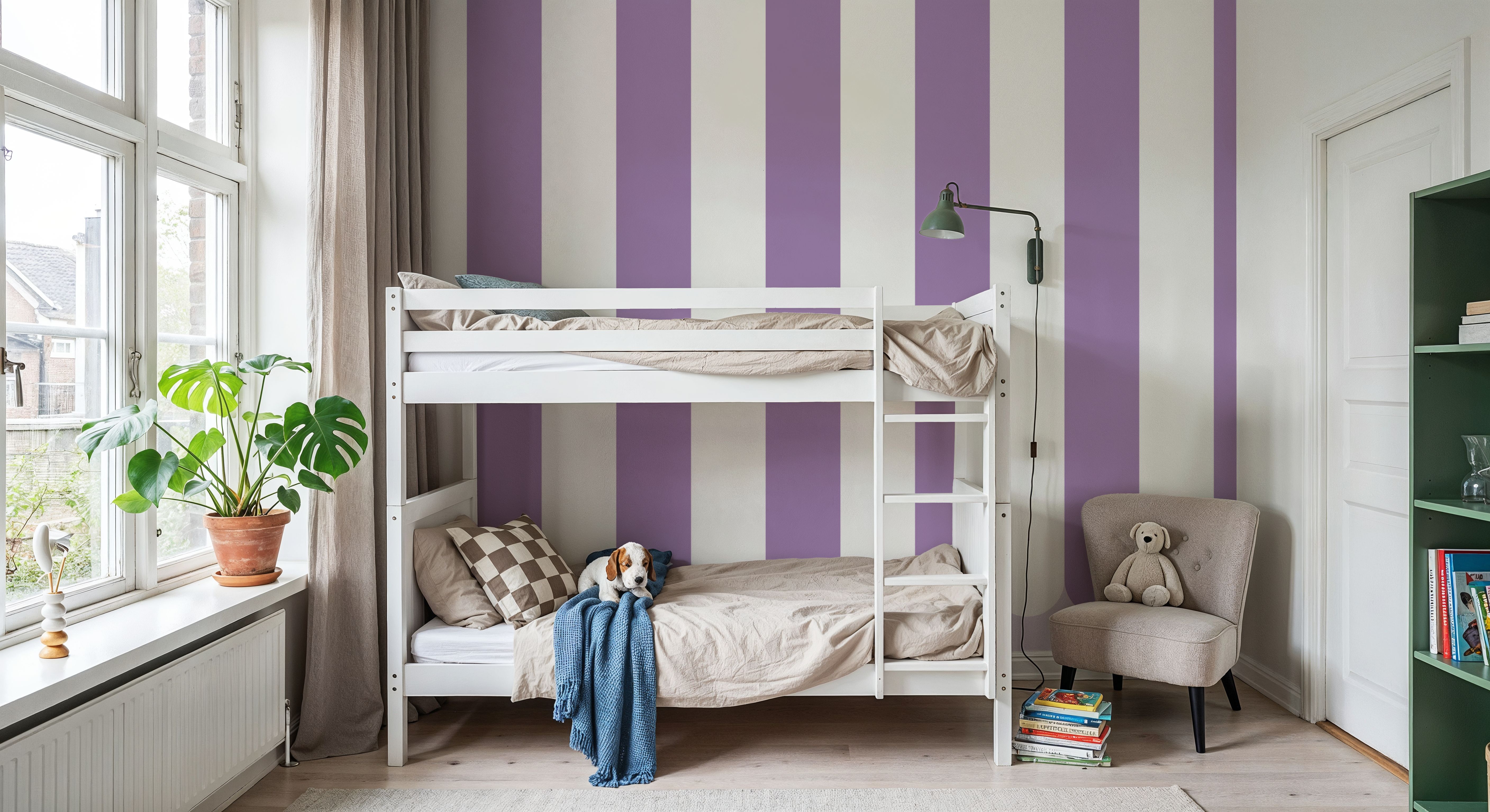 Scalloped Circus Stripes, Purple