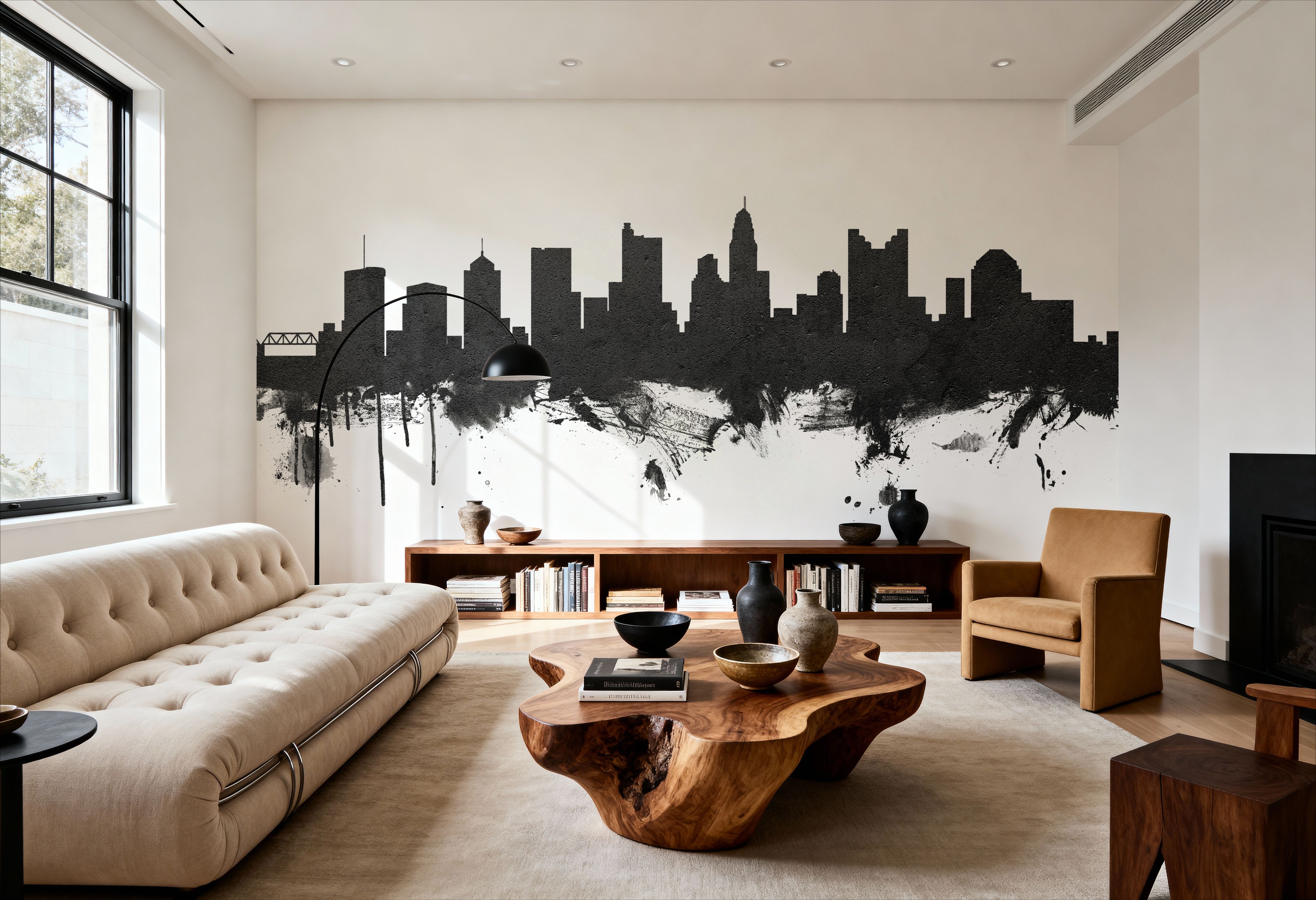 Columbus Ohio Skyline Black & White