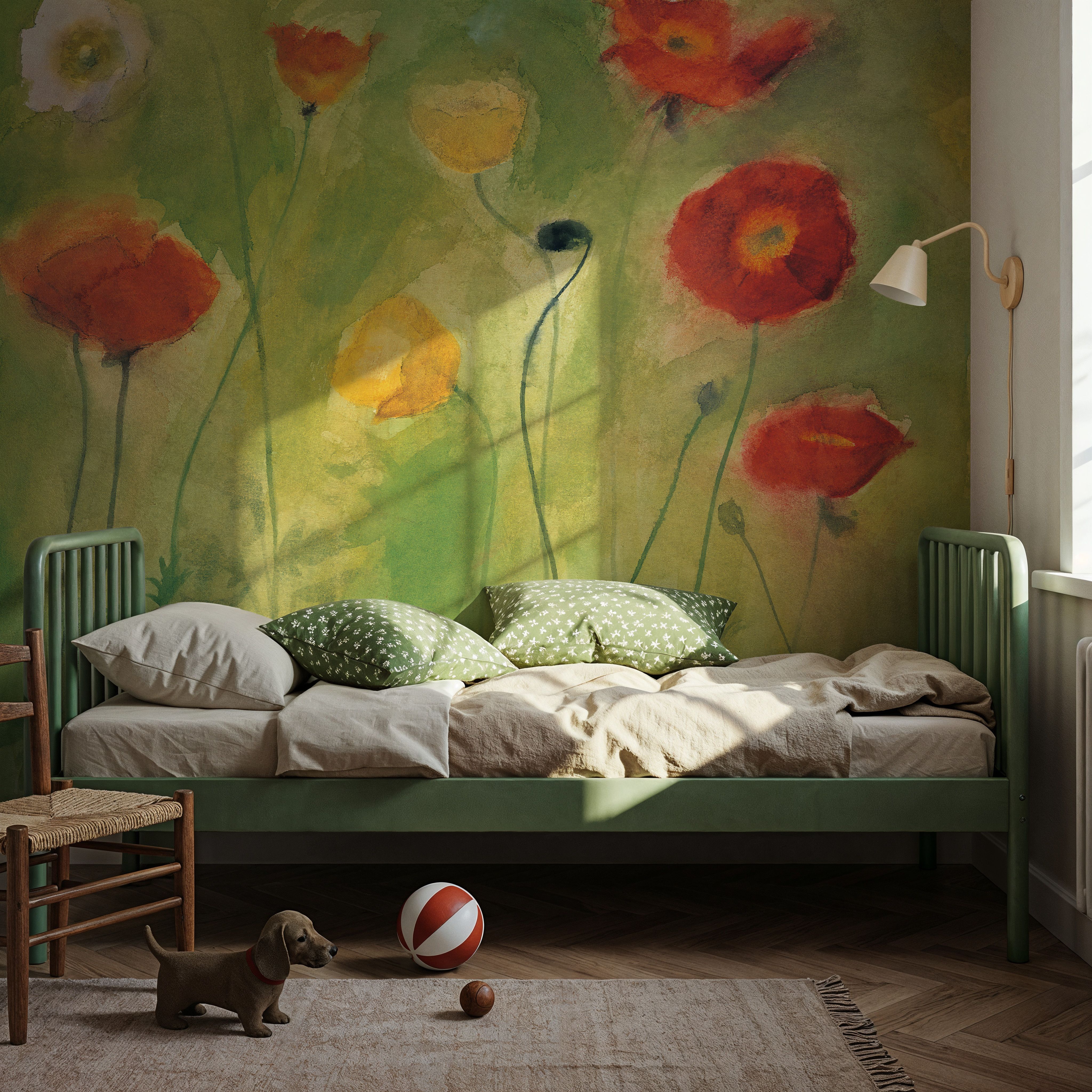 Poppies in Light Breeze