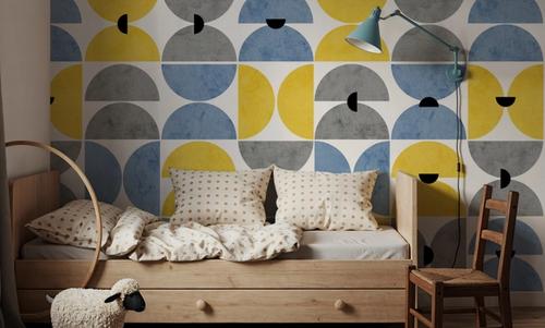 Homley Retro Shapes, Blue